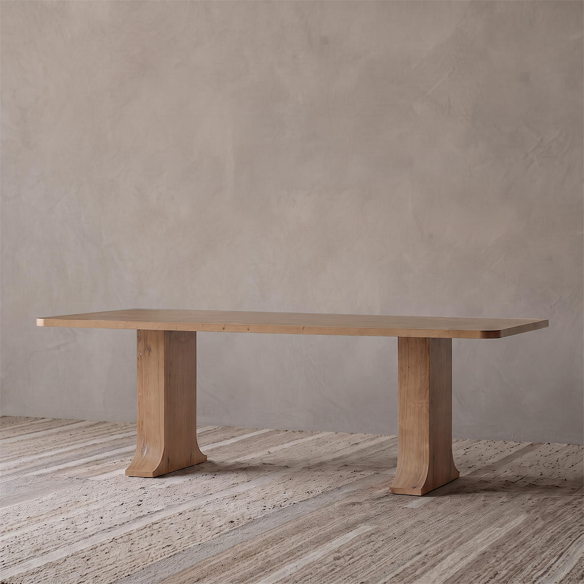Caldrin Organic Modern Sculpted Wood Dining Table