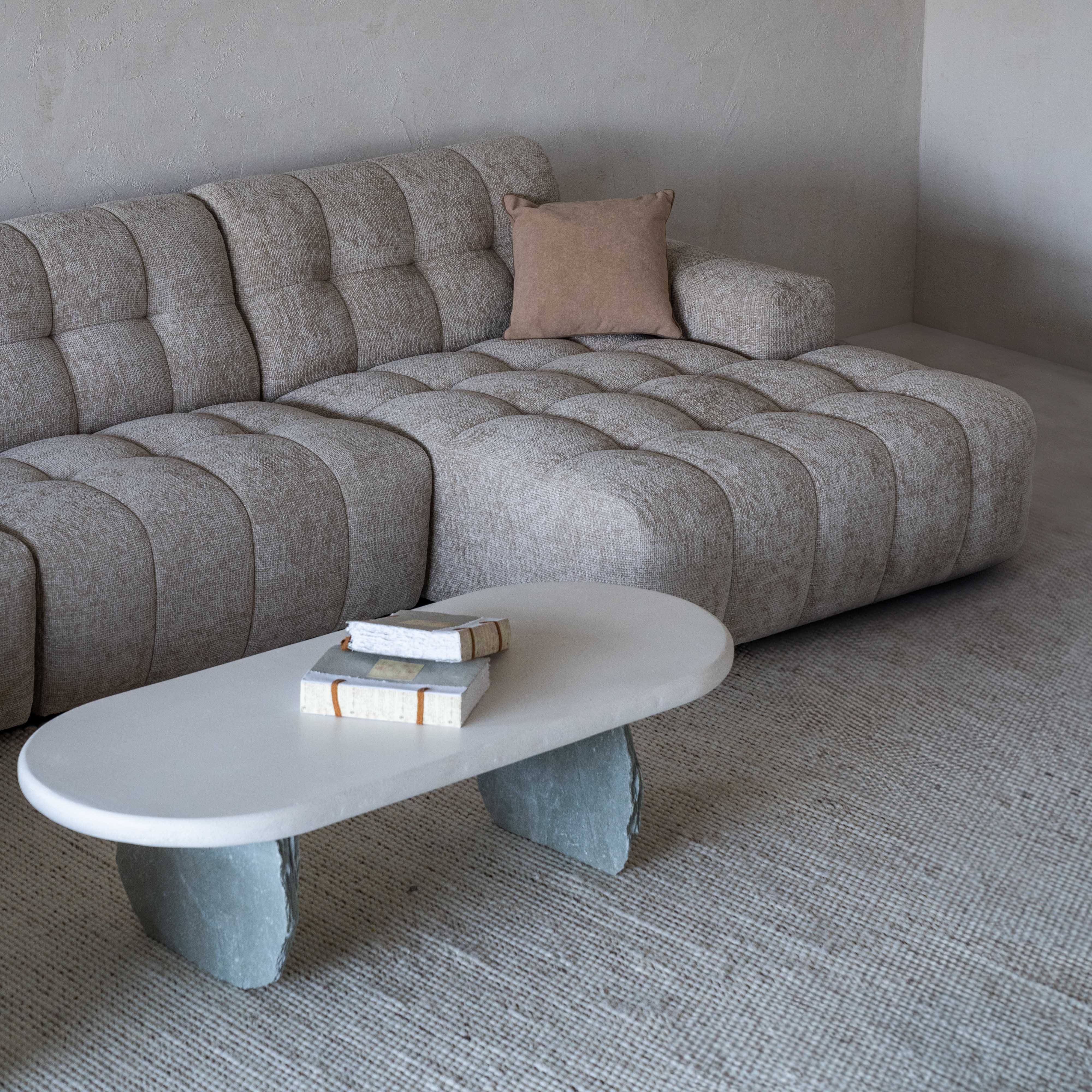 Dolphine Beige Modern Corner & L-Shape Sofa - Sofas - WS Living Furniture Furniture Store in Dubai