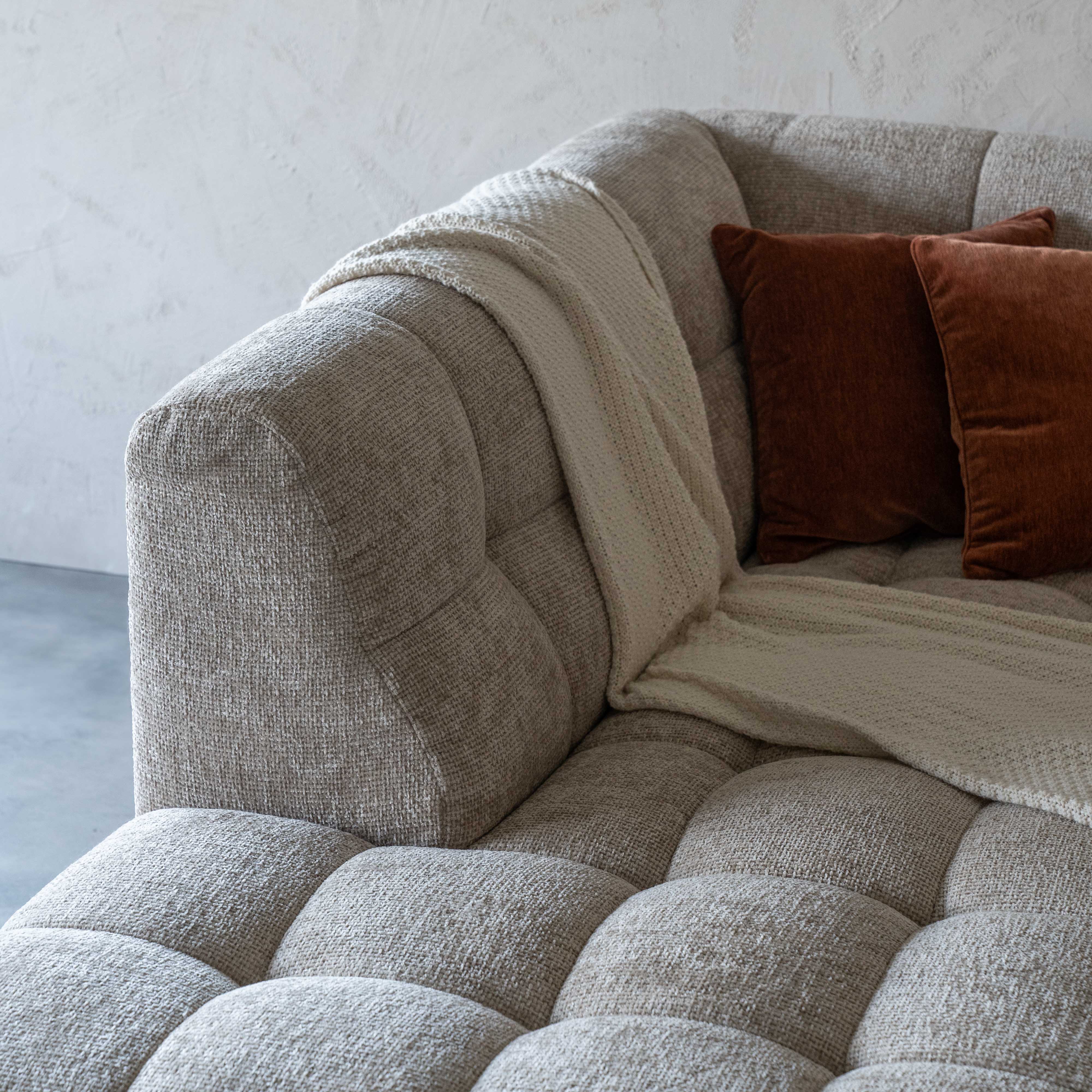 Dolphine Beige Modern Corner & L-Shape Sofa - Sofas - WS Living Furniture Furniture Store in Dubai
