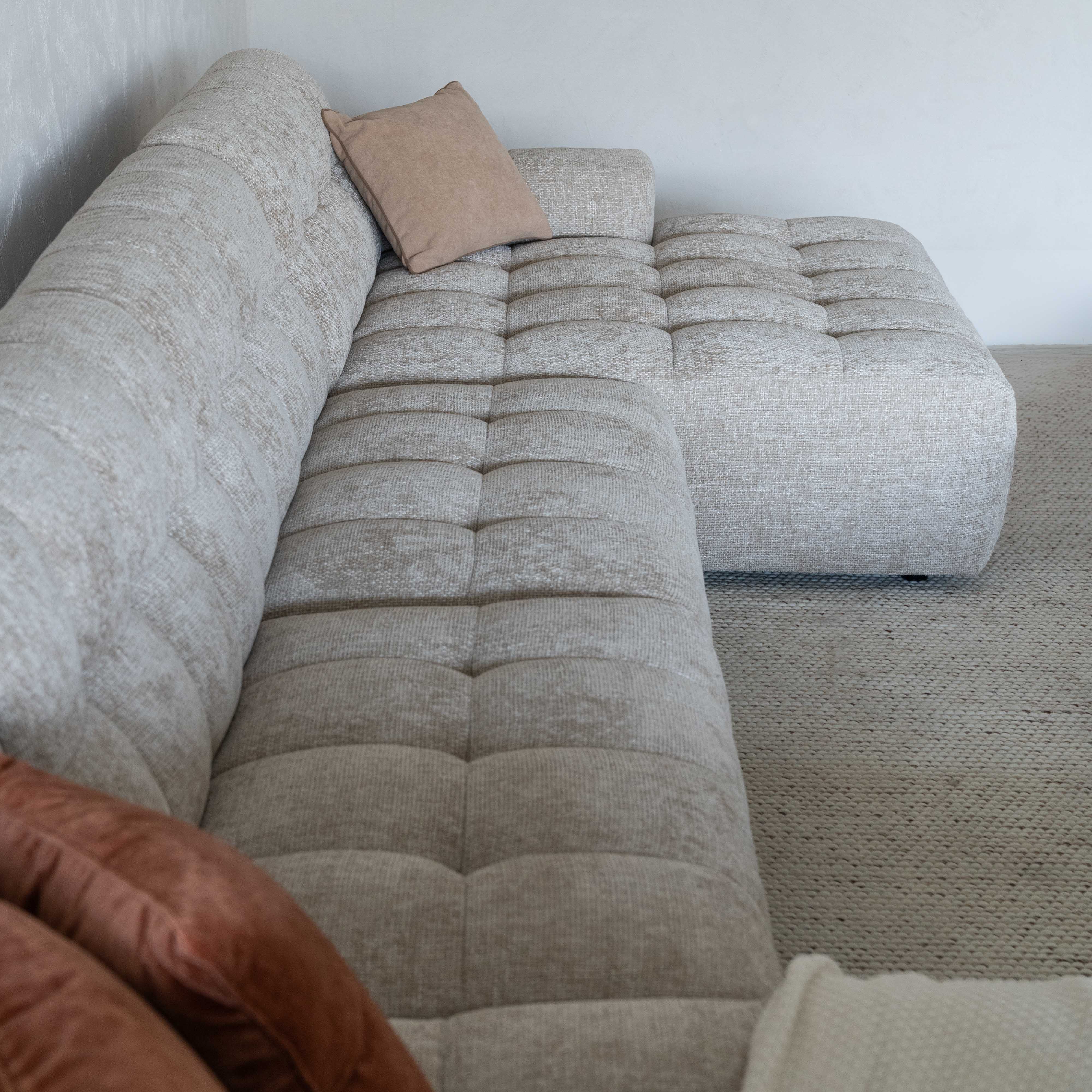 Dolphine Beige Modern Corner & L-Shape Sofa - Sofas - WS Living Furniture Furniture Store in Dubai