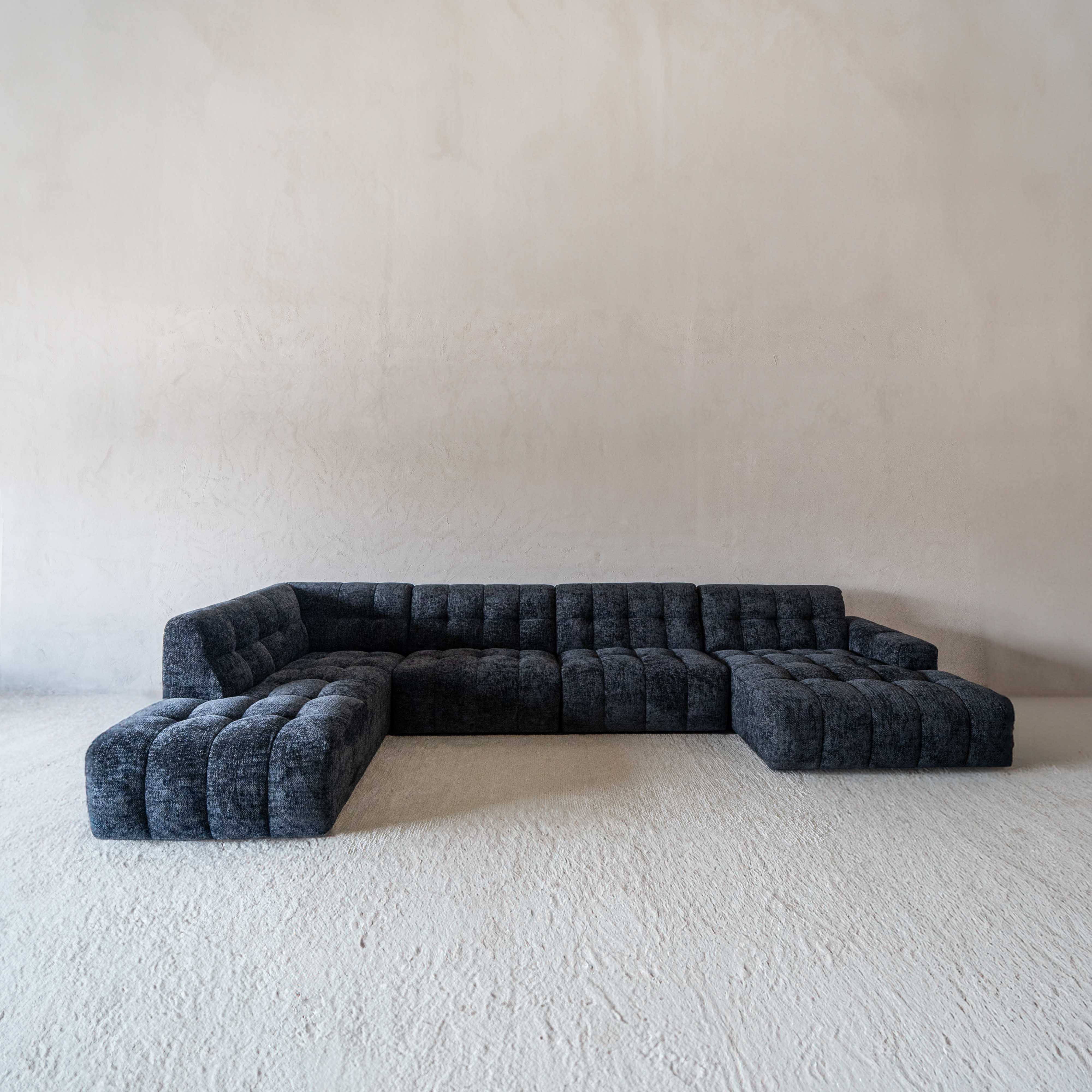 Dolphine Black Modern Corner & L-Shape Sofa - Sofas - WS Living Furniture Furniture Store in Dubai