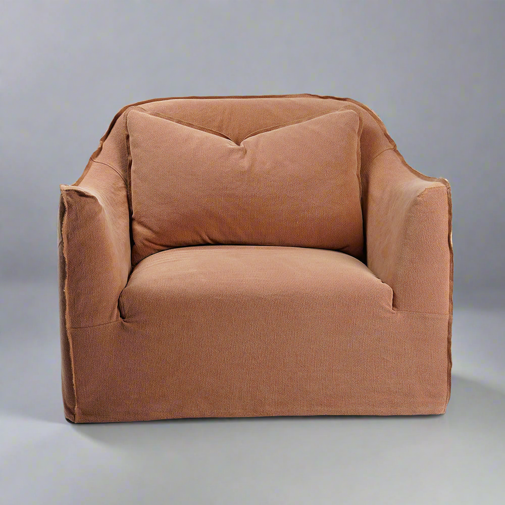 Clara Armchair-Light Orange - - WS Living Furniture Furniture Store in Dubai