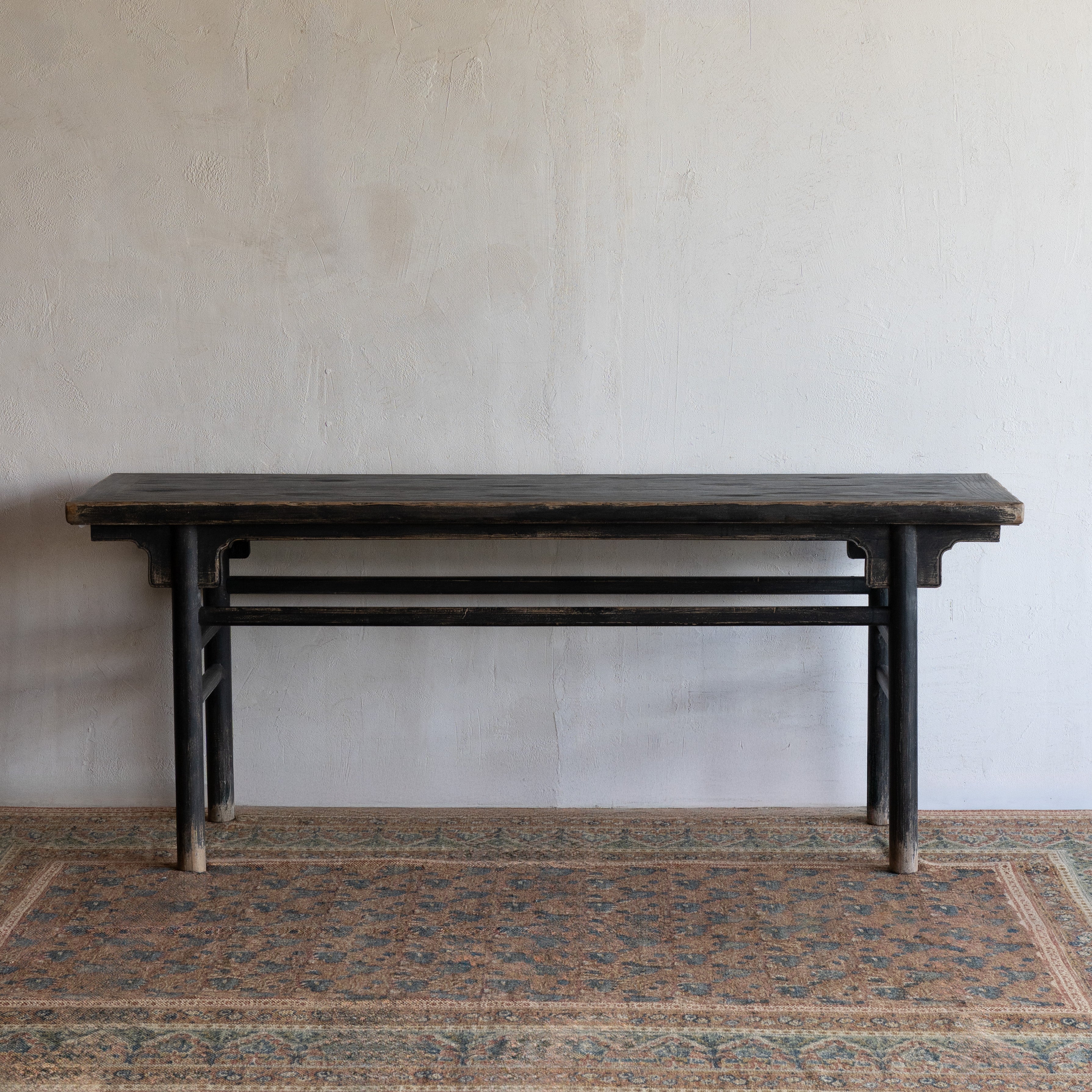 Elira Antique Elm Wood Console Table