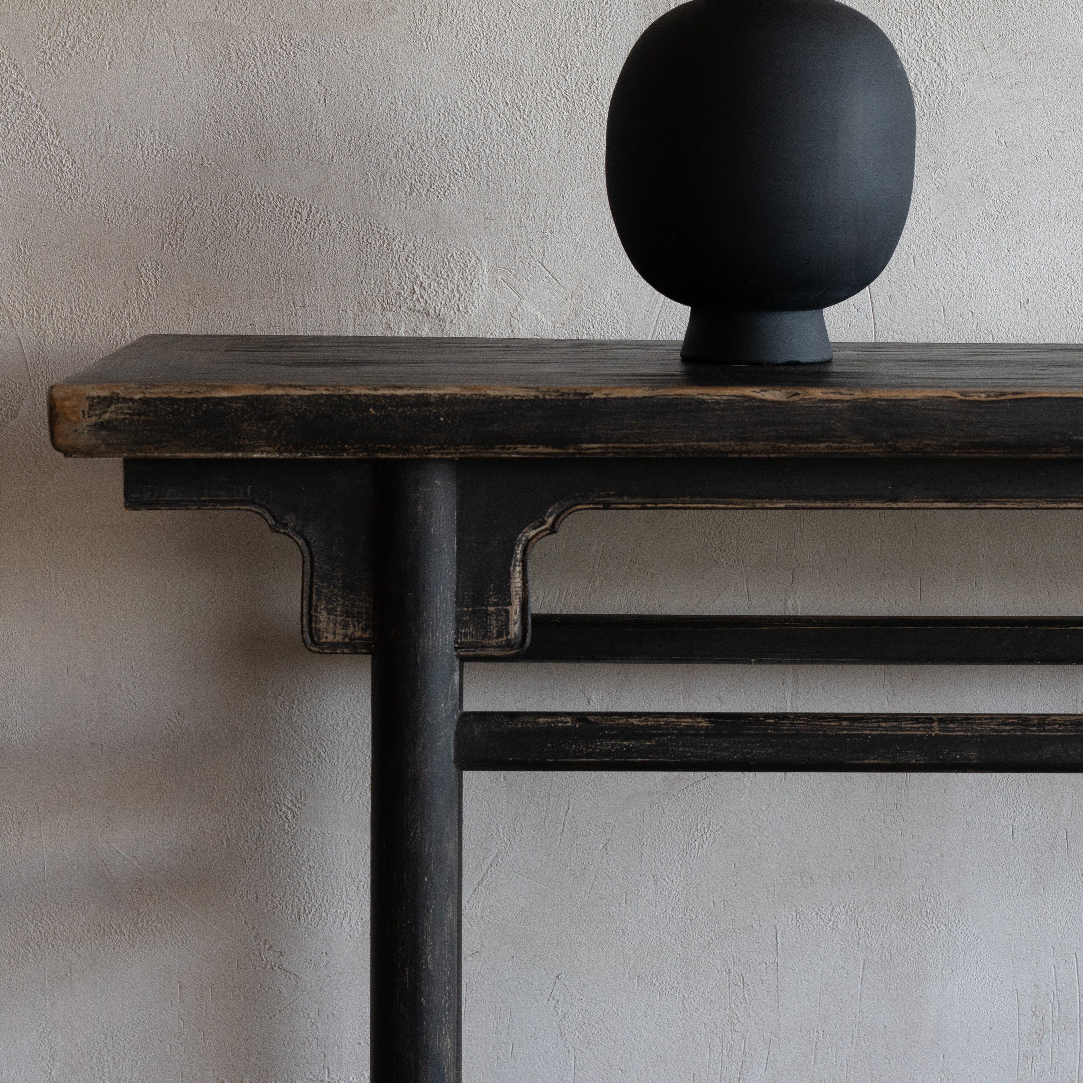 Elira Antique Elm Wood Console Table