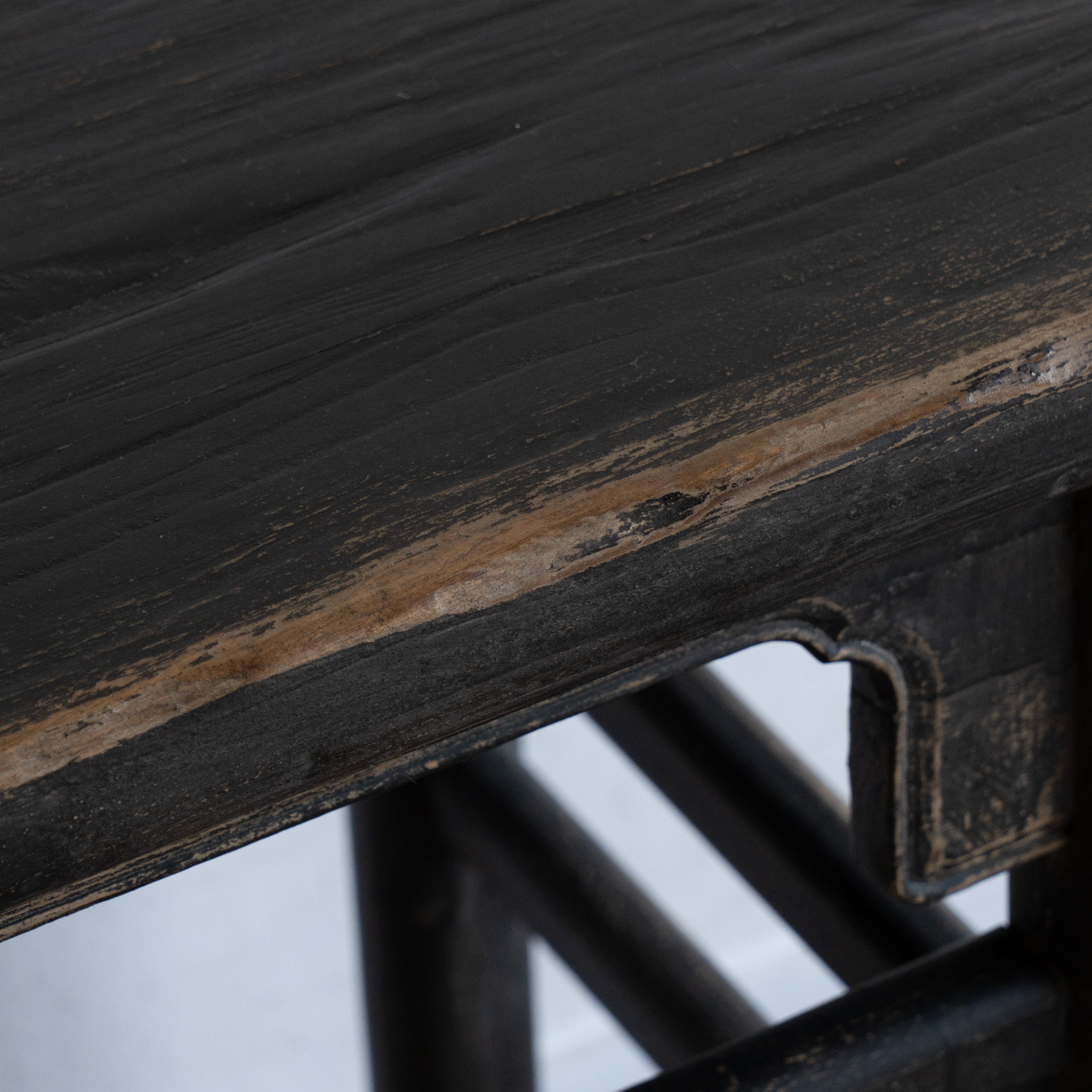 Elira Antique Elm Wood Console Table