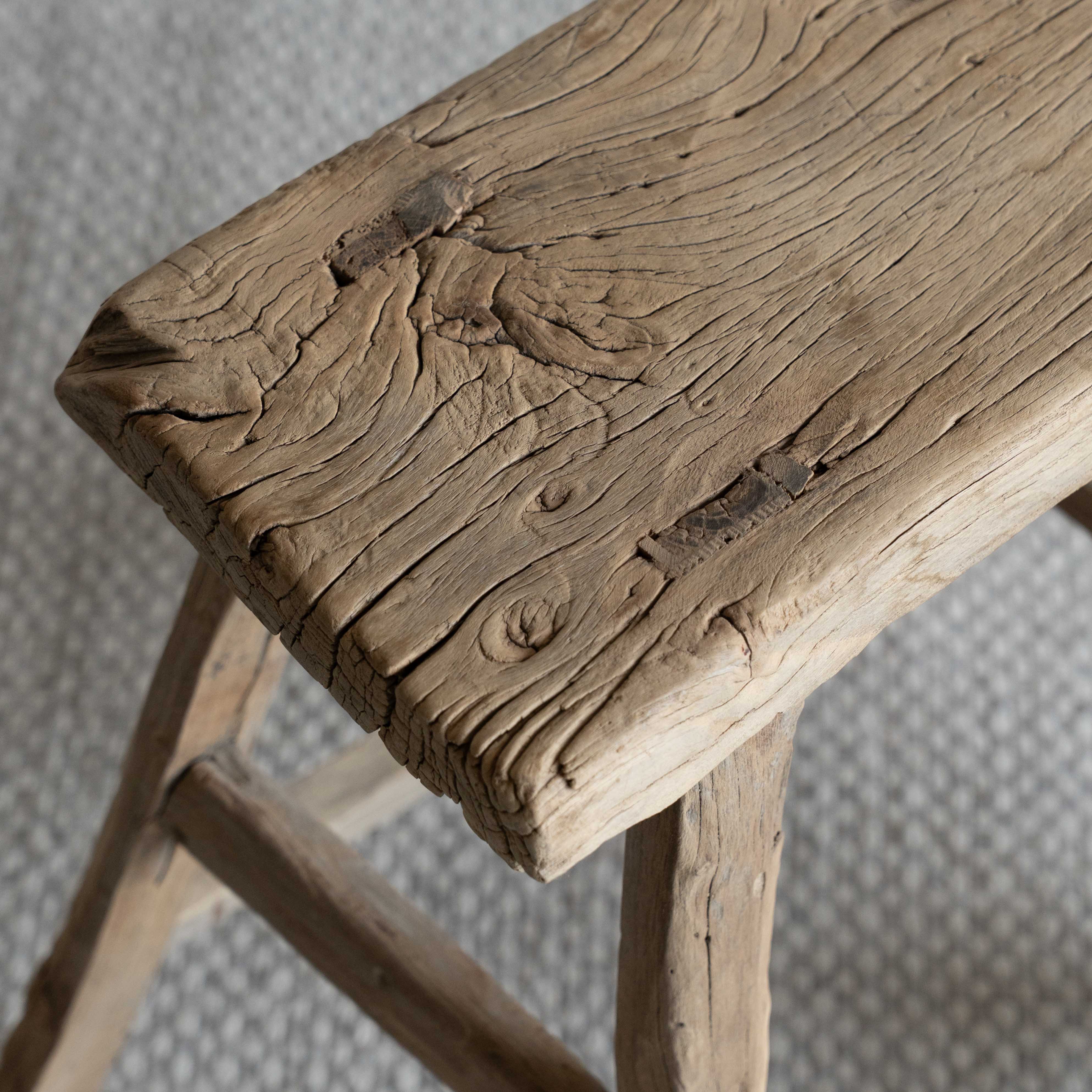 Elowen Elm Wood Stool
