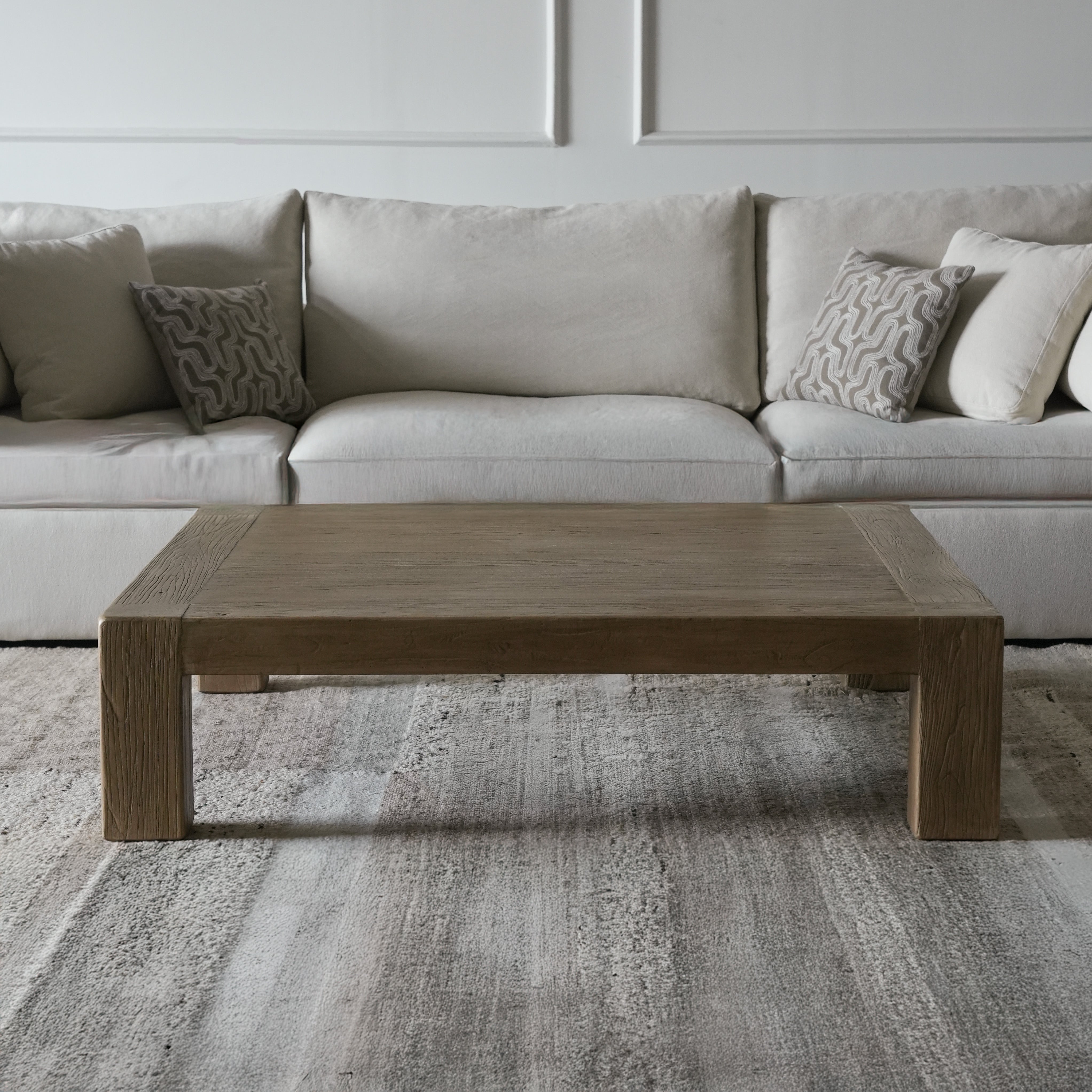 Norren Elm Wood Square Coffee Table