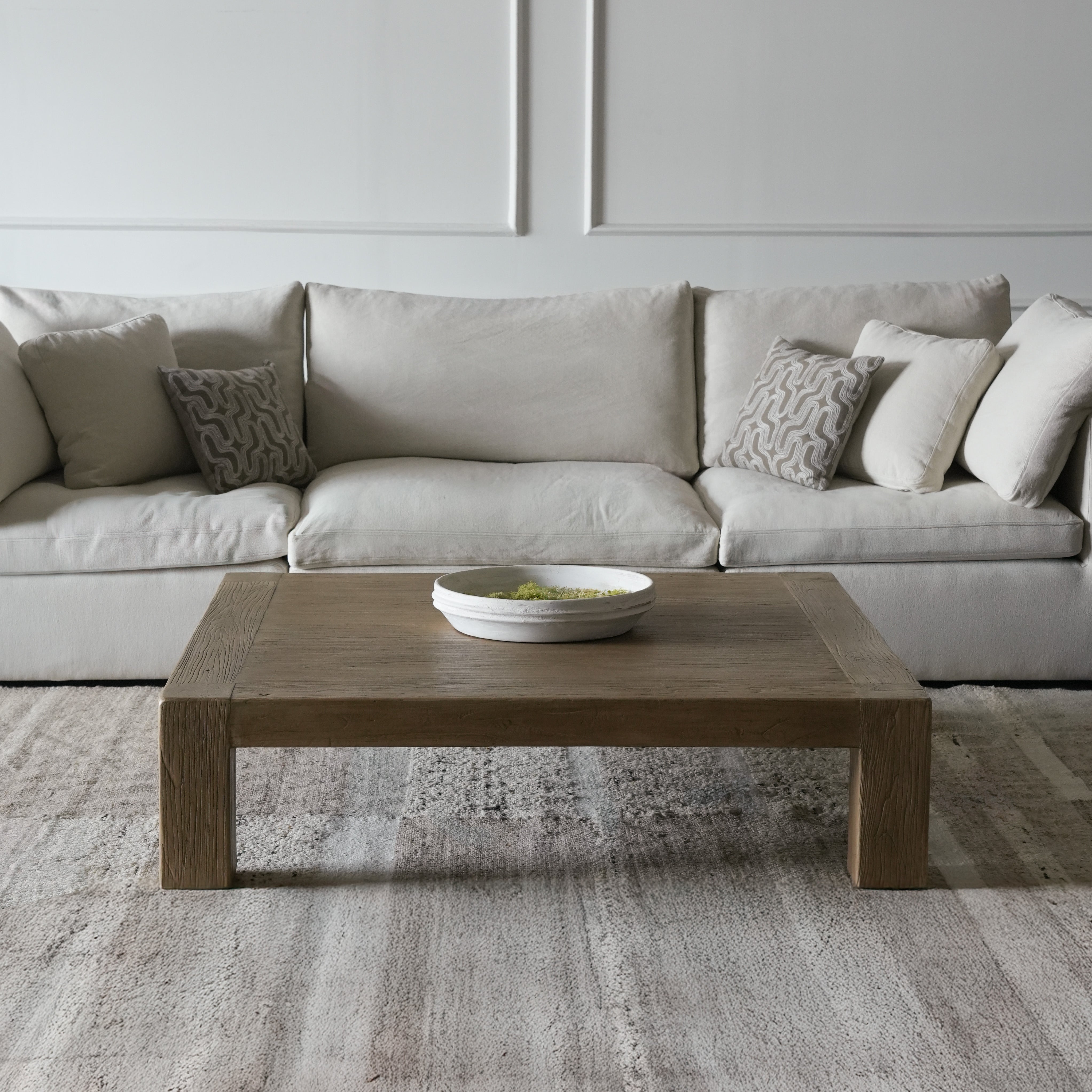 Norren Elm Wood Square Coffee Table