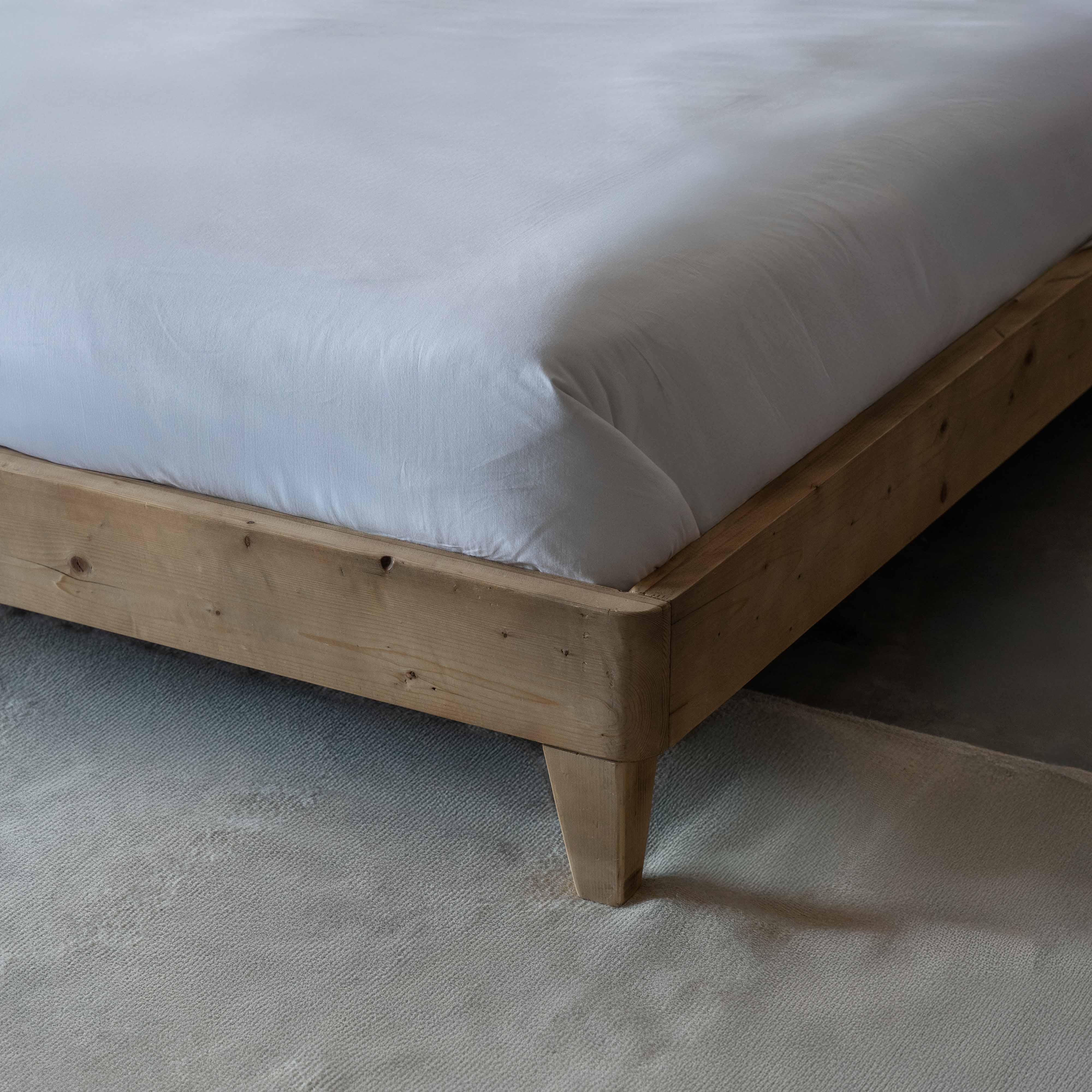 Elizabeth Natural Solid Pine Wood King Size Bed - - WS Living Furniture Furniture Store in Dubai