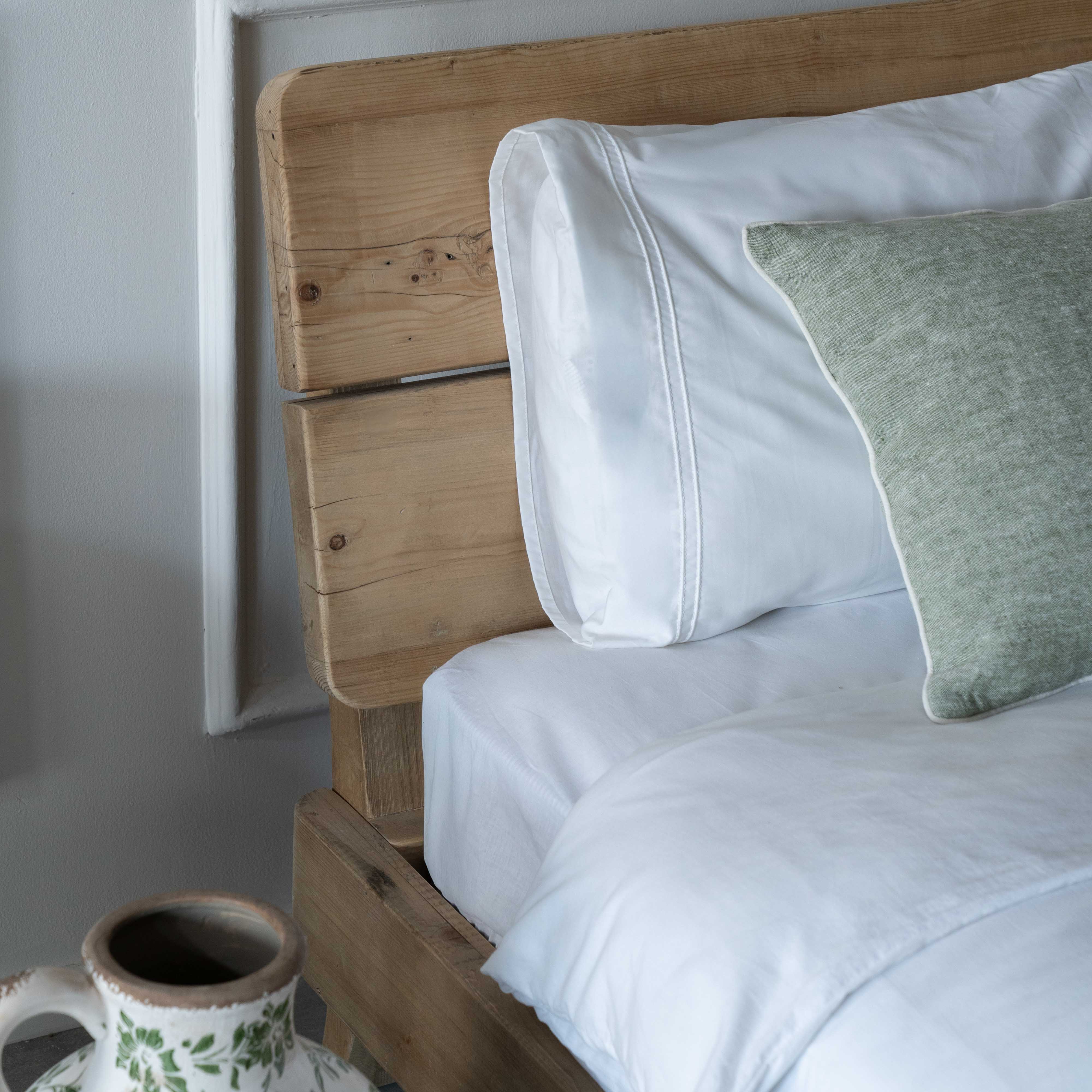 Elizabeth Natural Solid Pine Wood King Size Bed - - WS Living Furniture Furniture Store in Dubai