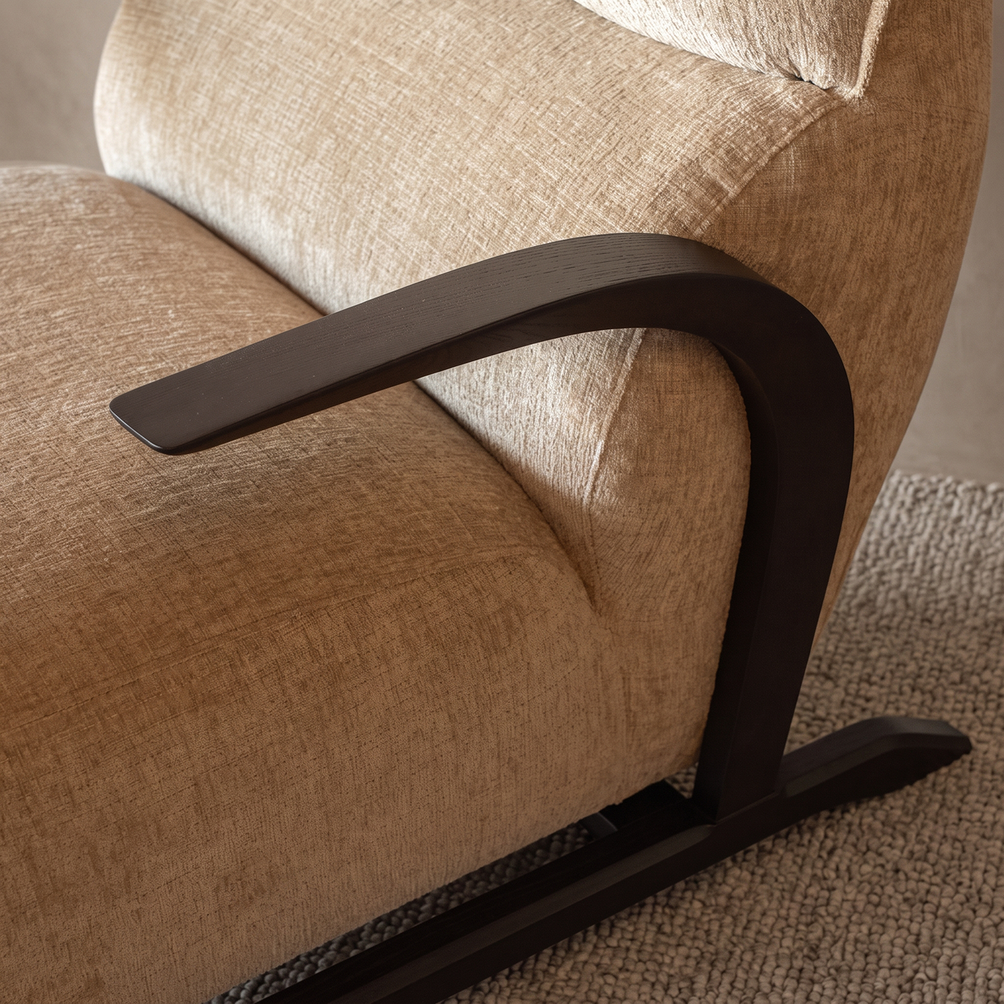 Ellon Mid-Century Modern Lounge Chair – Sand Beige