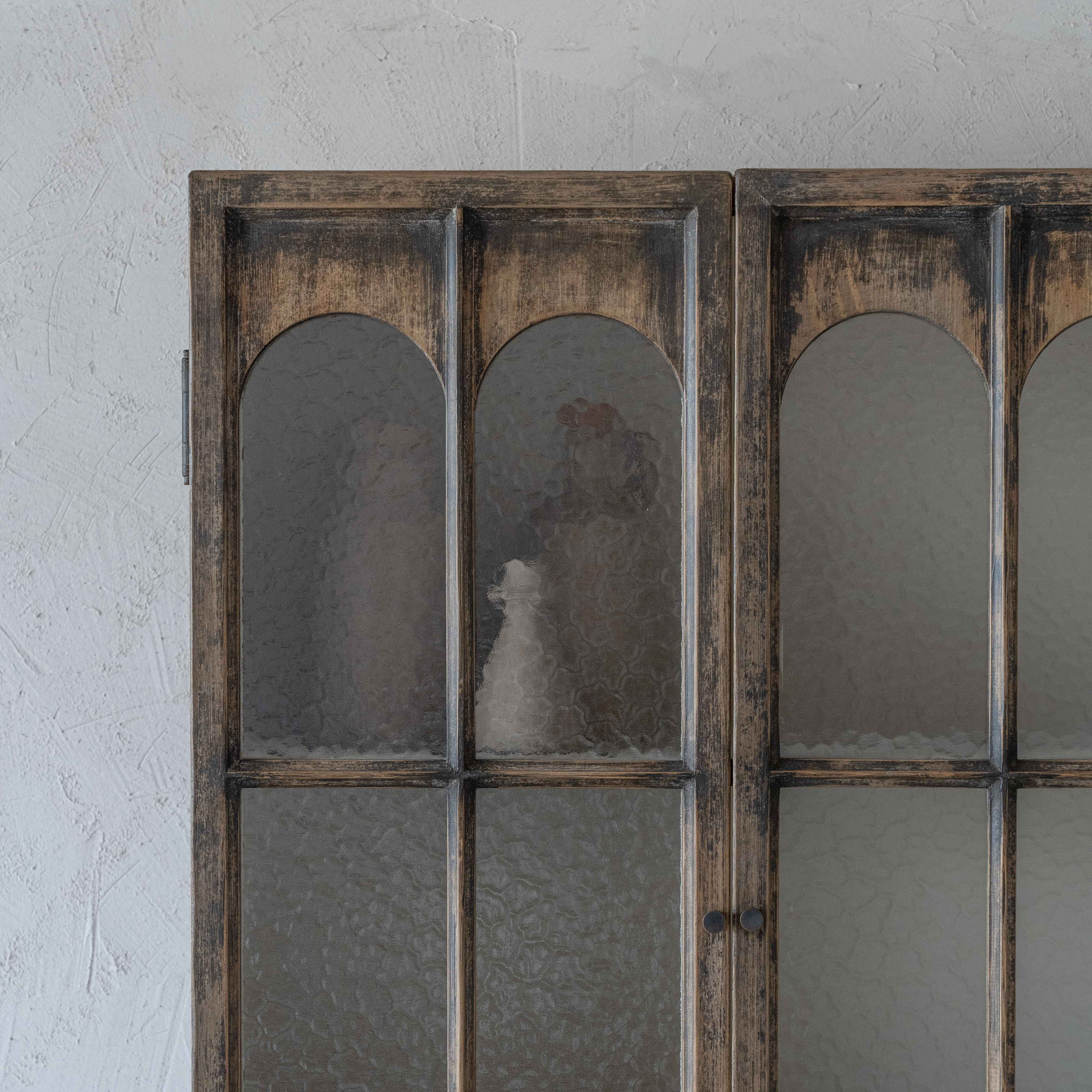 Emelia Classic & Vintage Glass Door Solid Wood Storage Cabinet | Counter Cabinet - Cabinets - WS Living Furniture  Furniture Store in Dubai