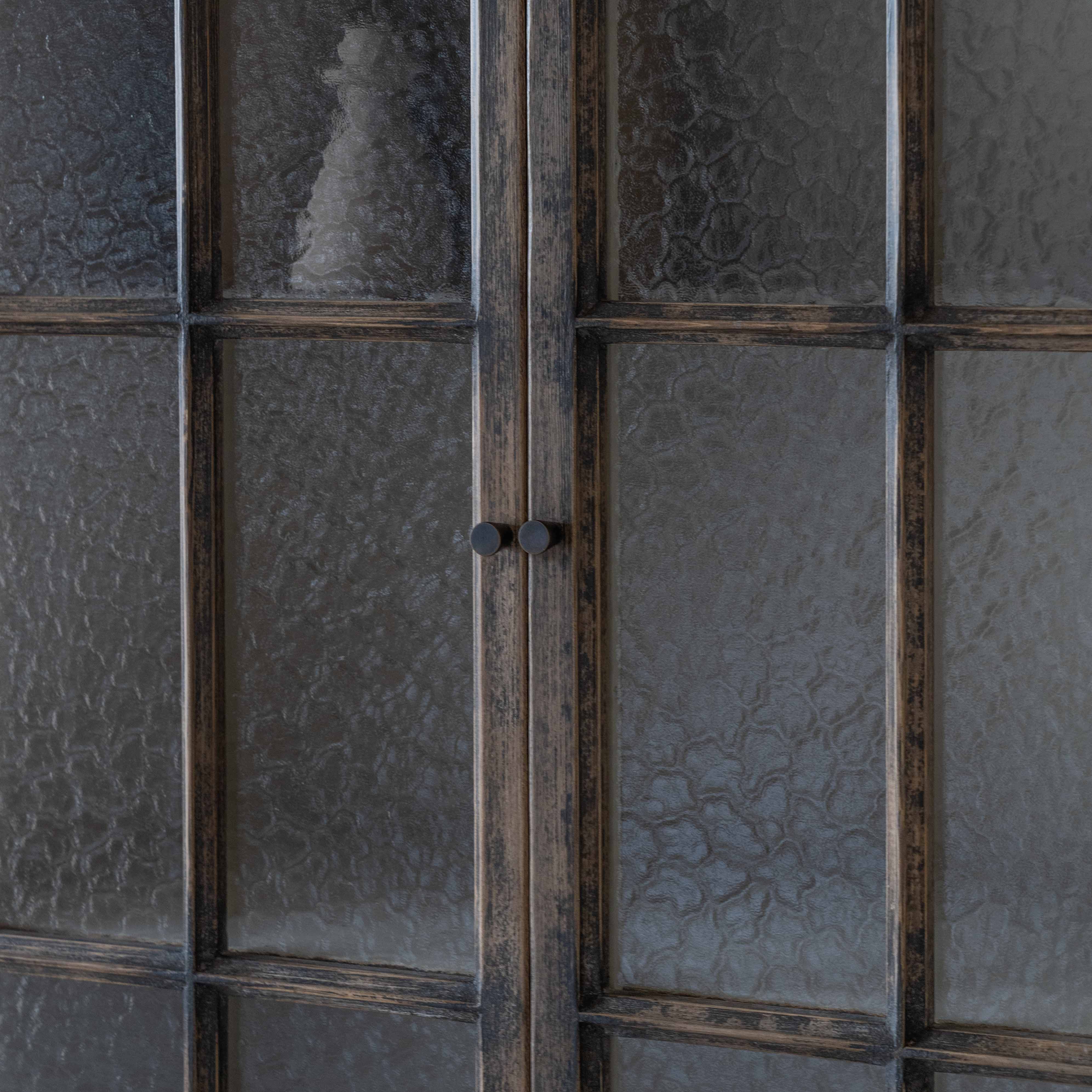 Emelia Classic & Vintage Glass Door Solid Wood Storage Cabinet | Counter Cabinet - Cabinets - WS Living Furniture  Furniture Store in Dubai