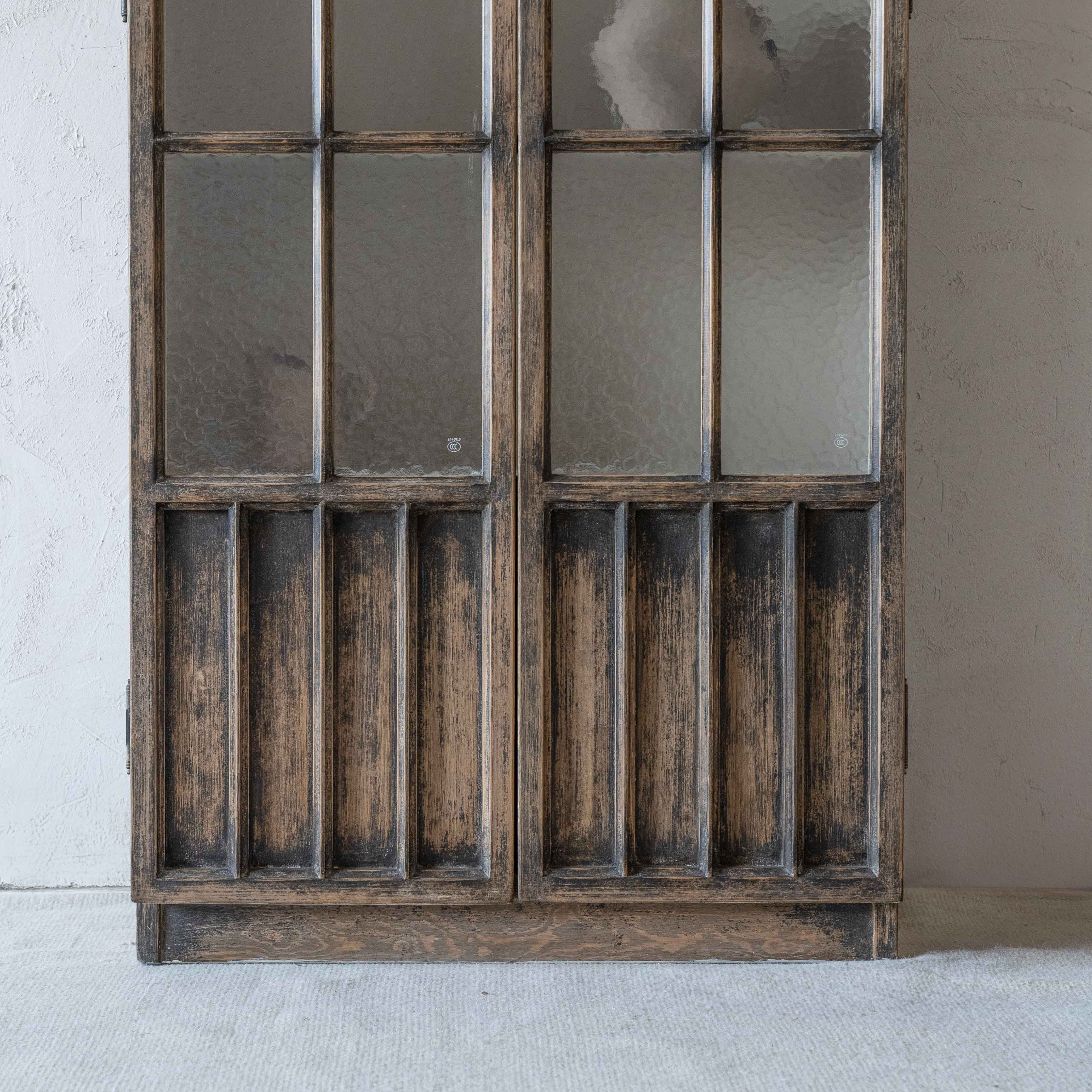 Emelia Classic & Vintage Glass Door Solid Wood Storage Cabinet | Counter Cabinet - Cabinets - WS Living Furniture  Furniture Store in Dubai