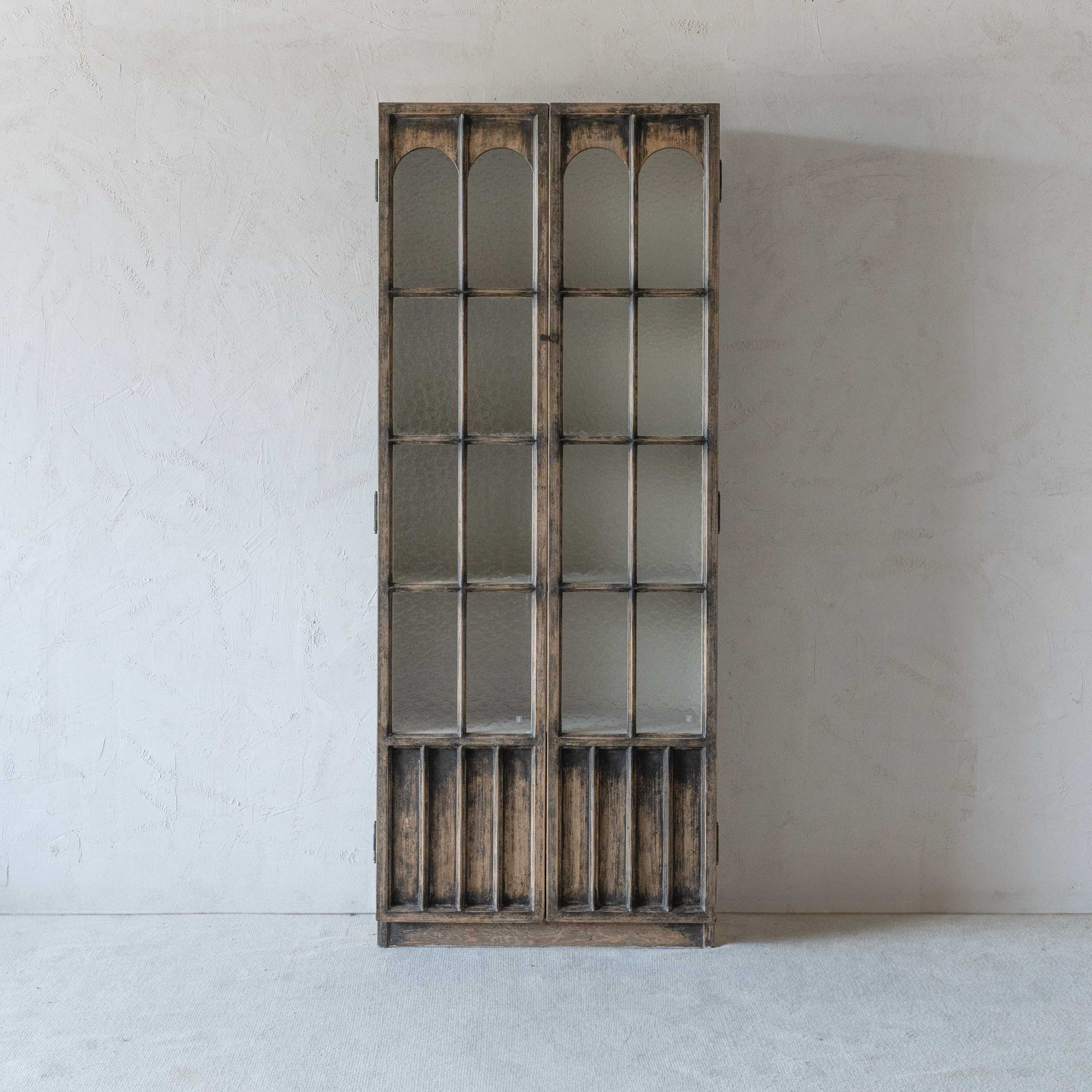 Emelia Classic & Vintage Glass Door Solid Wood Storage Cabinet | Counter Cabinet - Cabinets - WS Living Furniture  Furniture Store in Dubai