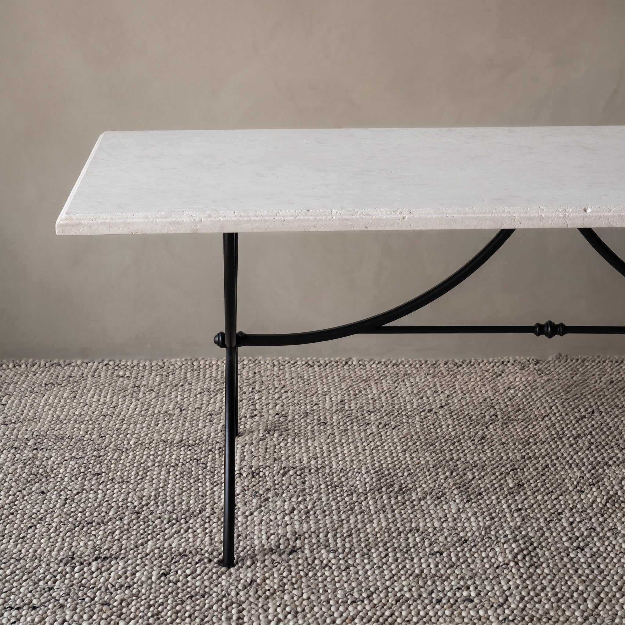 Auremont European Classic Limestone Dining Table