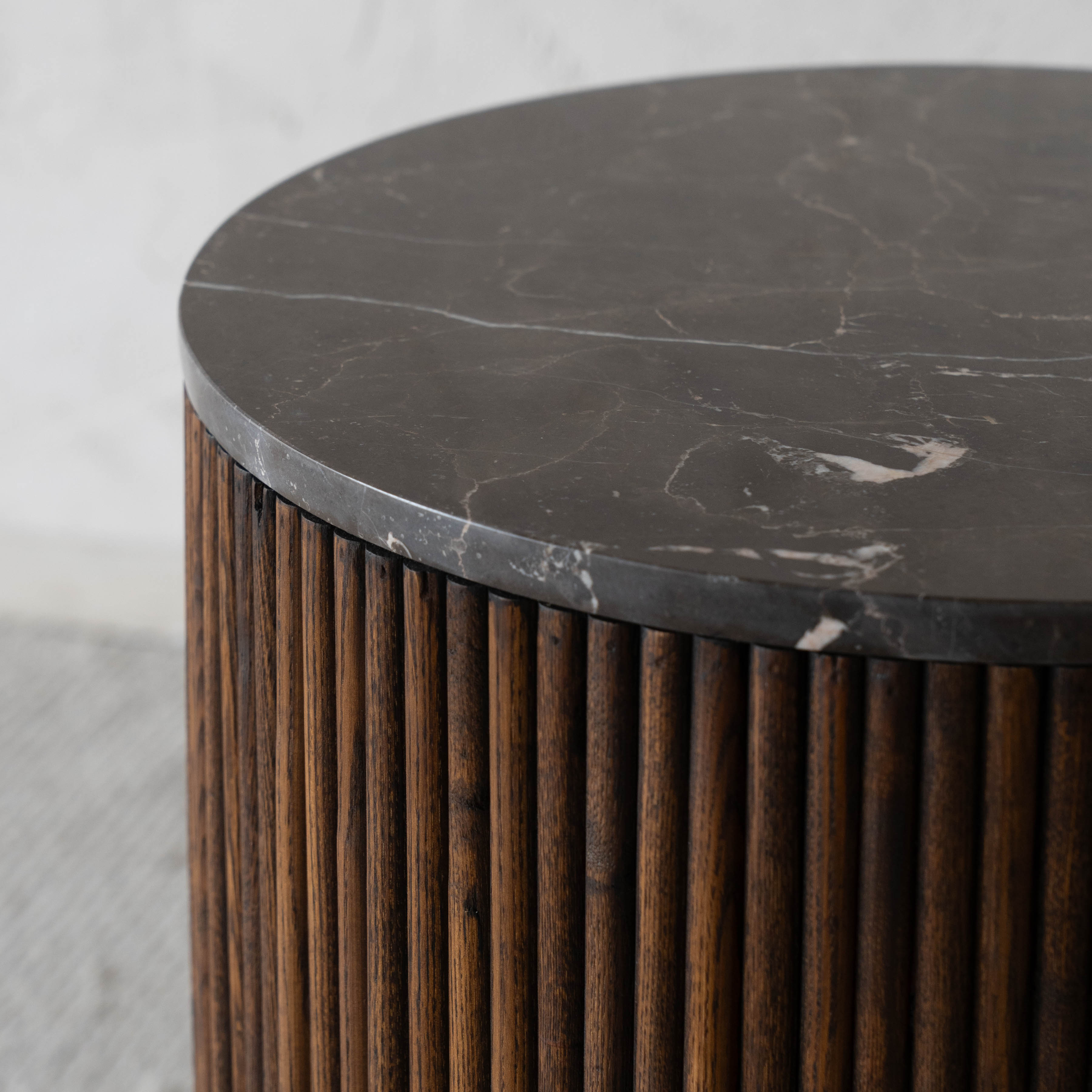 Eternity Modern Wood & Marble Coffee Table - Oval Shape - Coffee Tables - WS Living Furniture Home Furniture Stores in Dubai