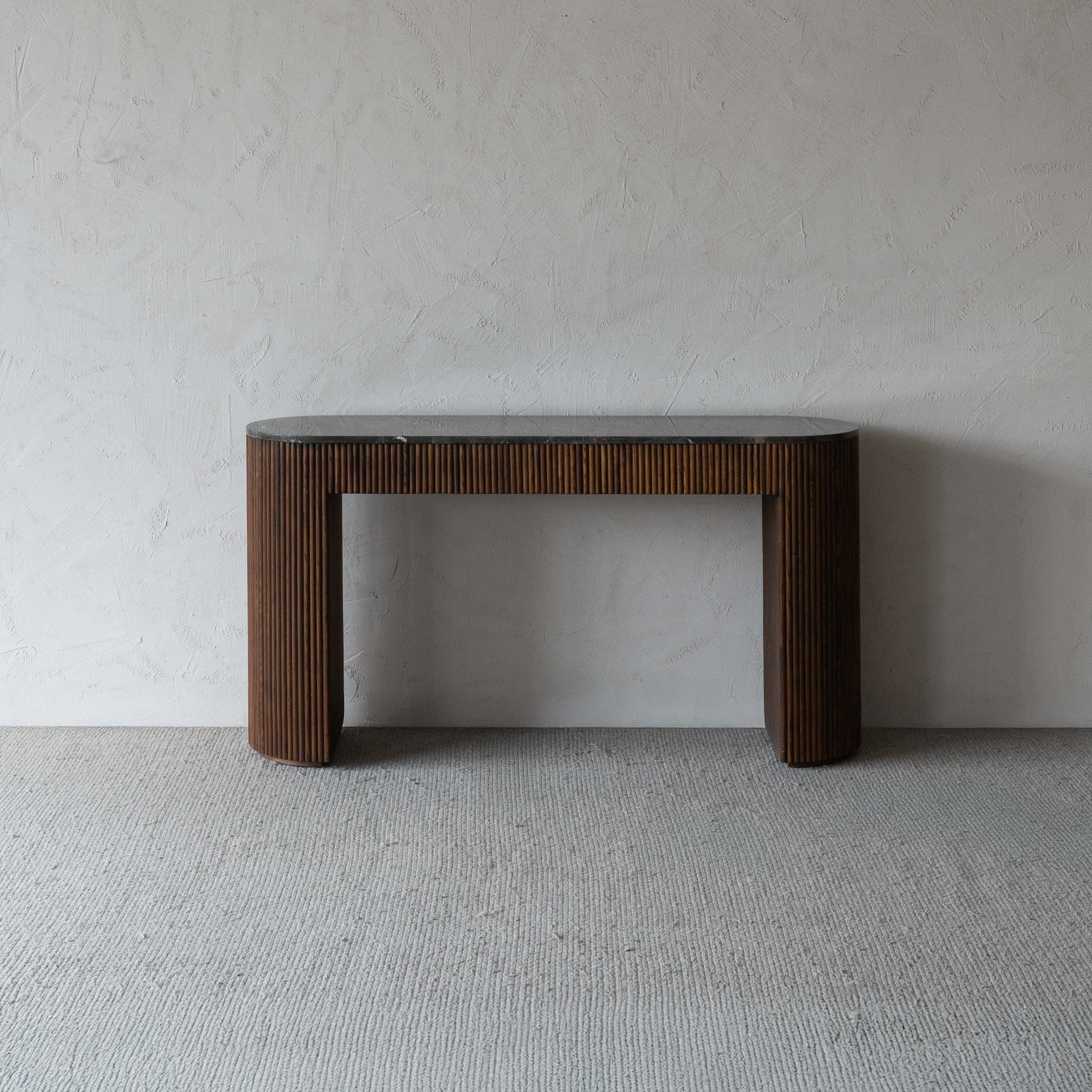 Eternity Natural Marble Modern Oval Console Table - Console Tables - WS Living Furniture Furniture Store in Dubai