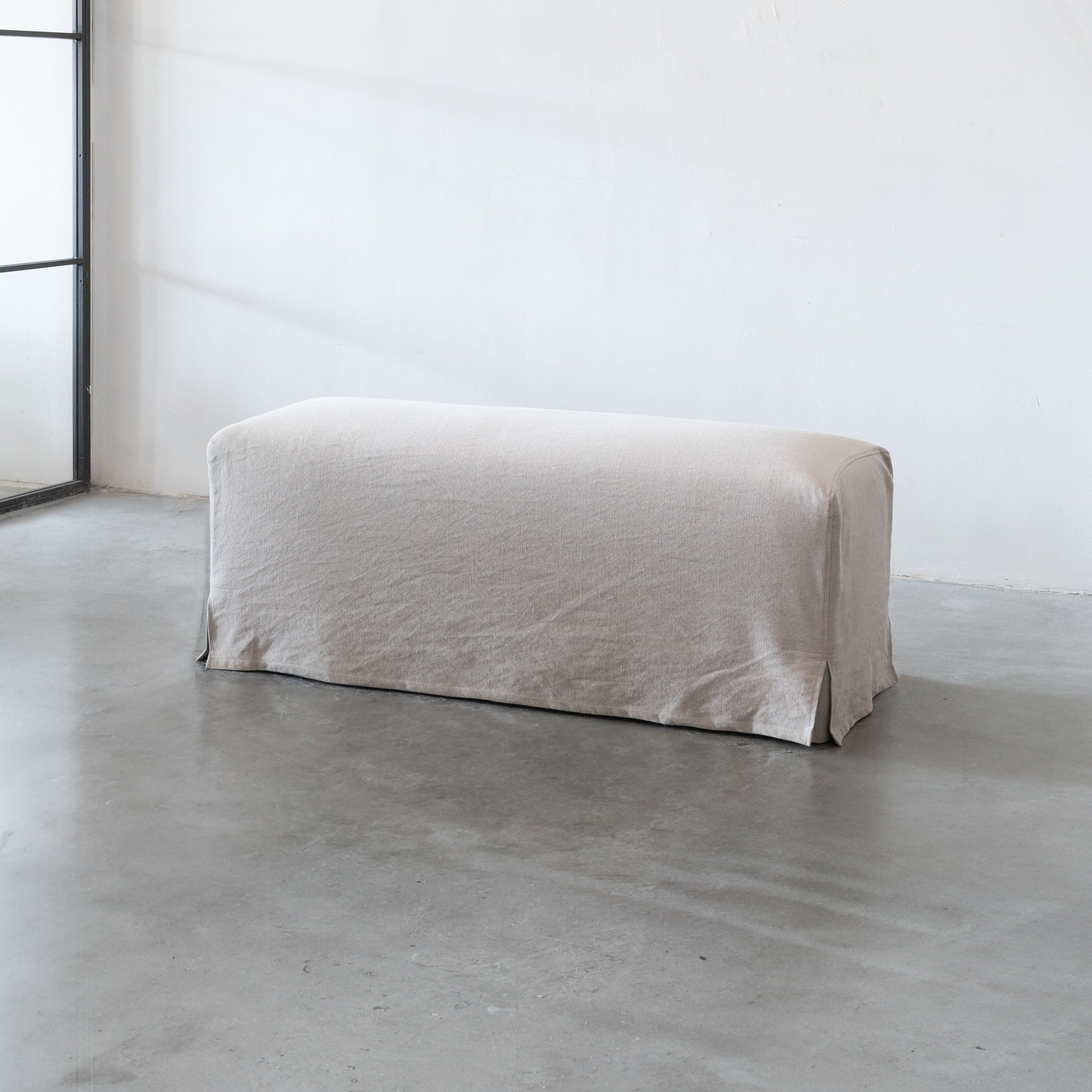 Evie Bench-Beige - Benches - WS Living Furniture Furniture Store in Dubai