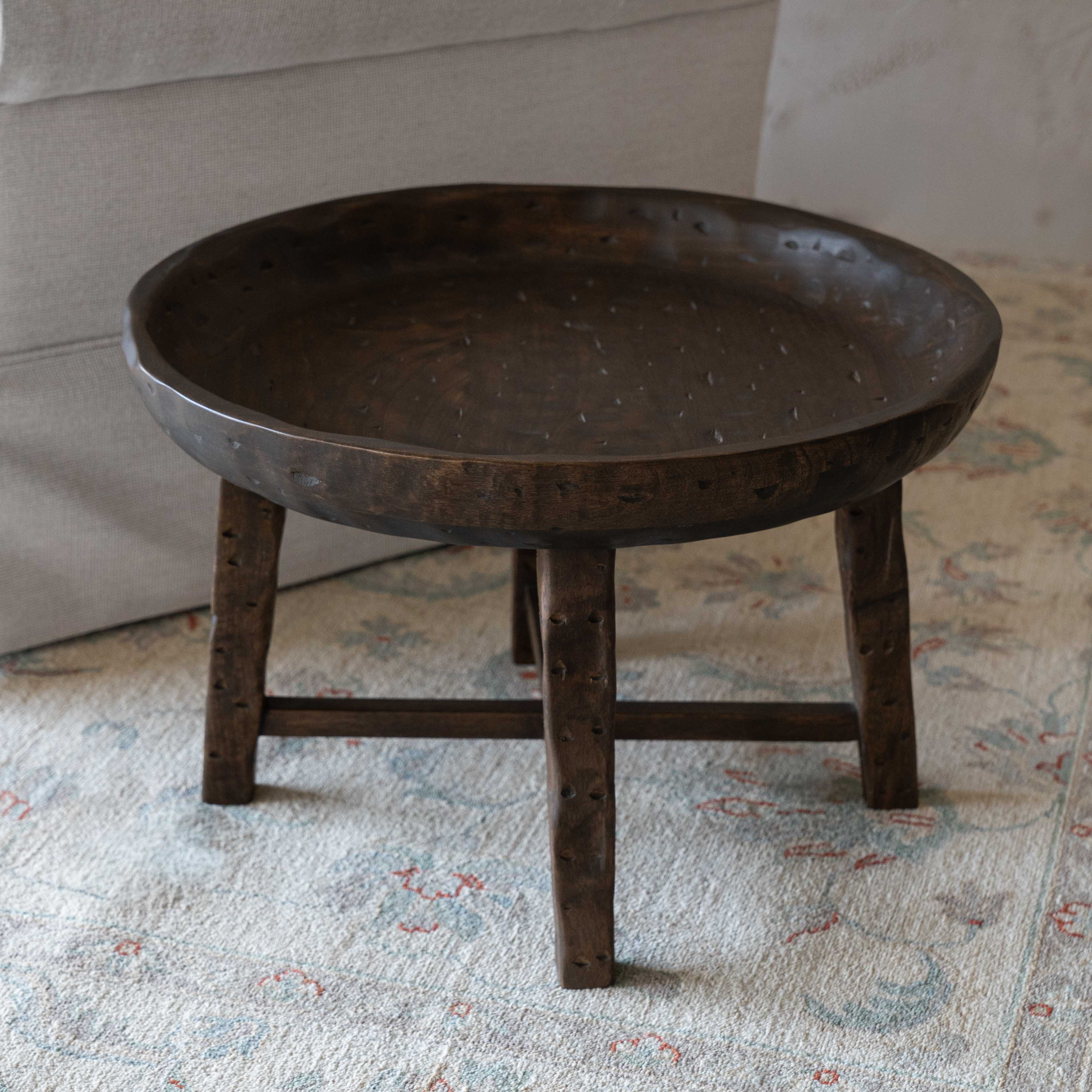 Fable Solid Wood Round Side Table - CW-7745 - Side Table - WS Living Furniture Home Furniture Stores in Dubai