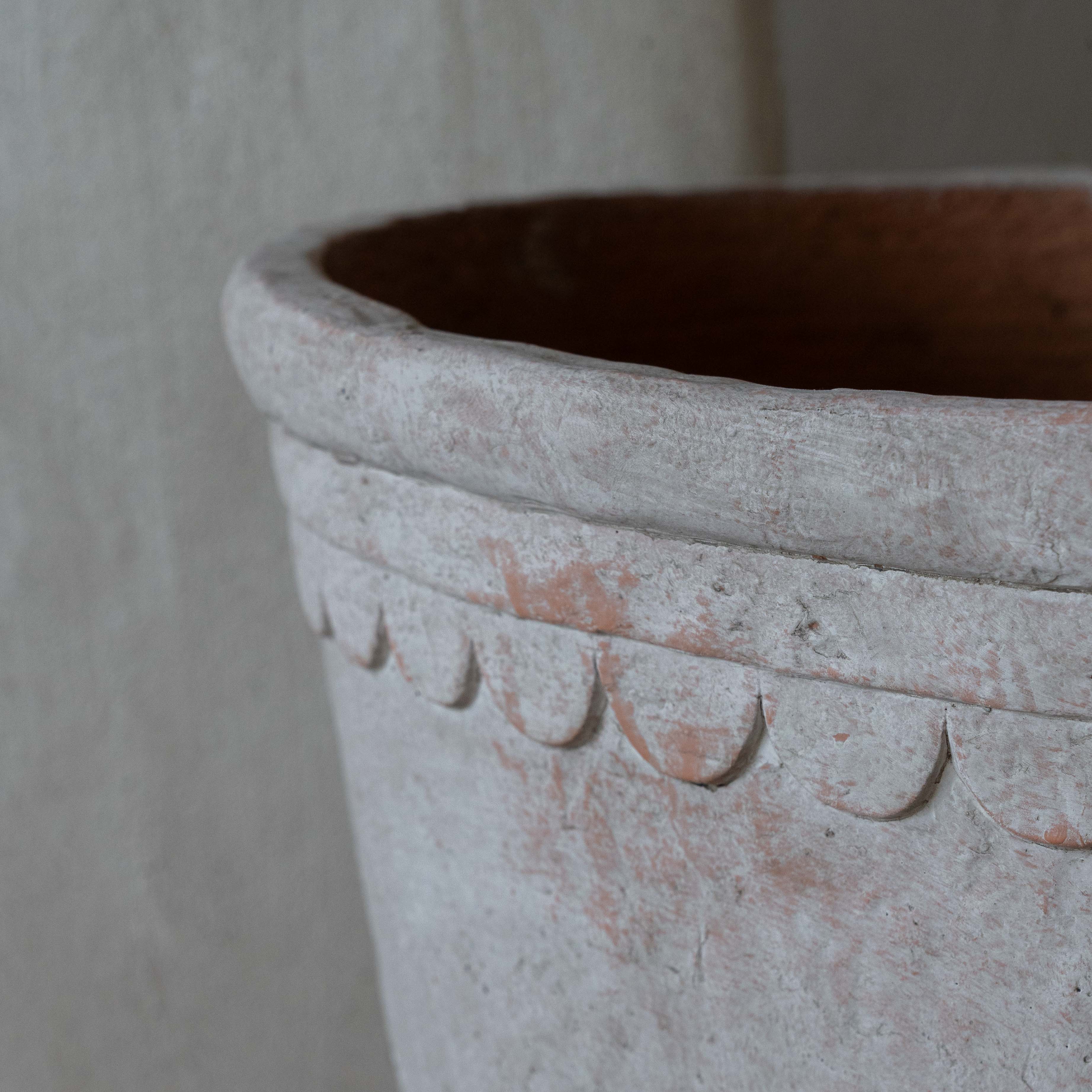 Rustica Beige Clay Castle Red Concrete Planter Pot | Tree Pot - Vase - WS Living Furniture Furniture Store in Dubai
