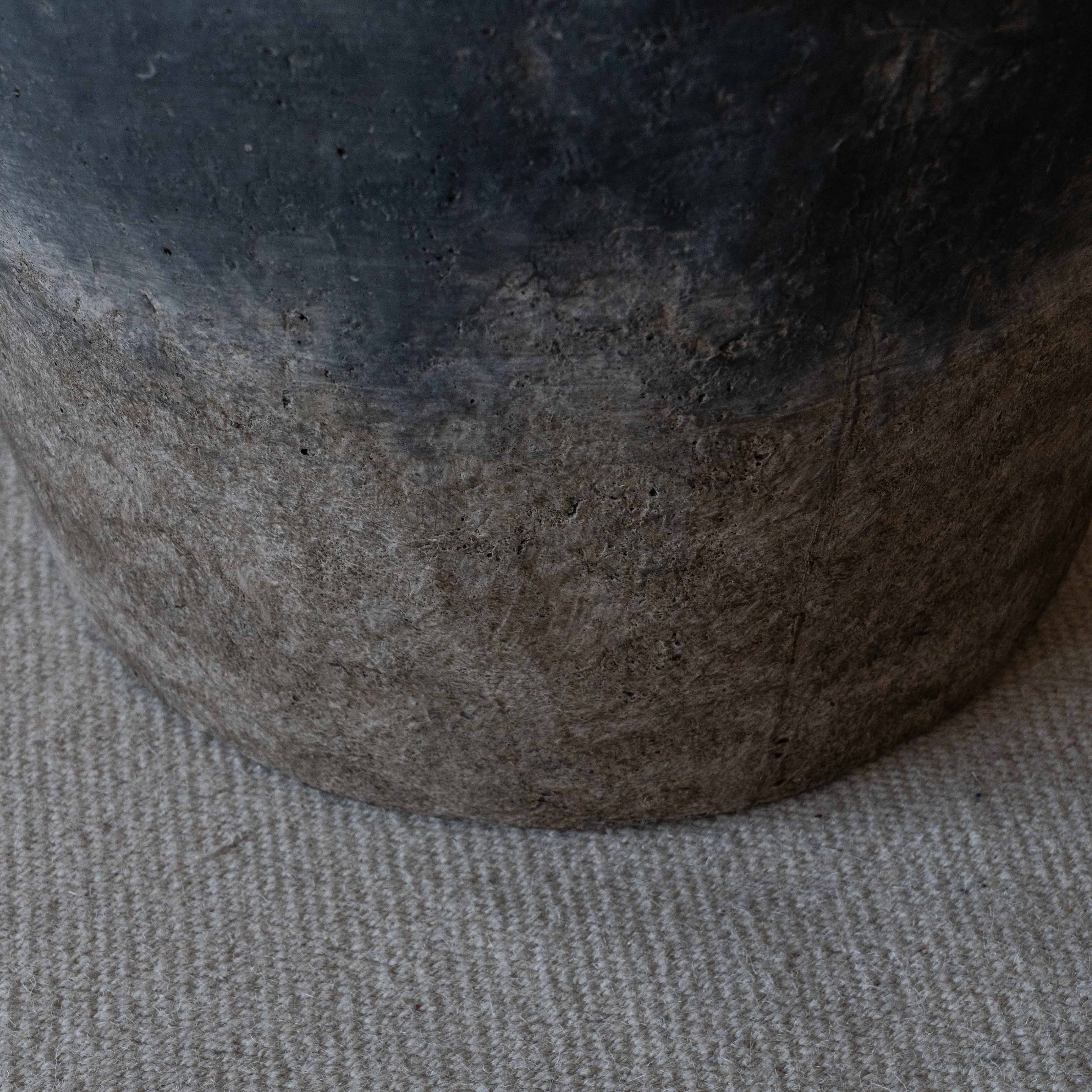 Rustica Grey Clay Castle Black Concrete Planter Pot | Tree Pot - Vase - WS Living Furniture Furniture Store in Dubai