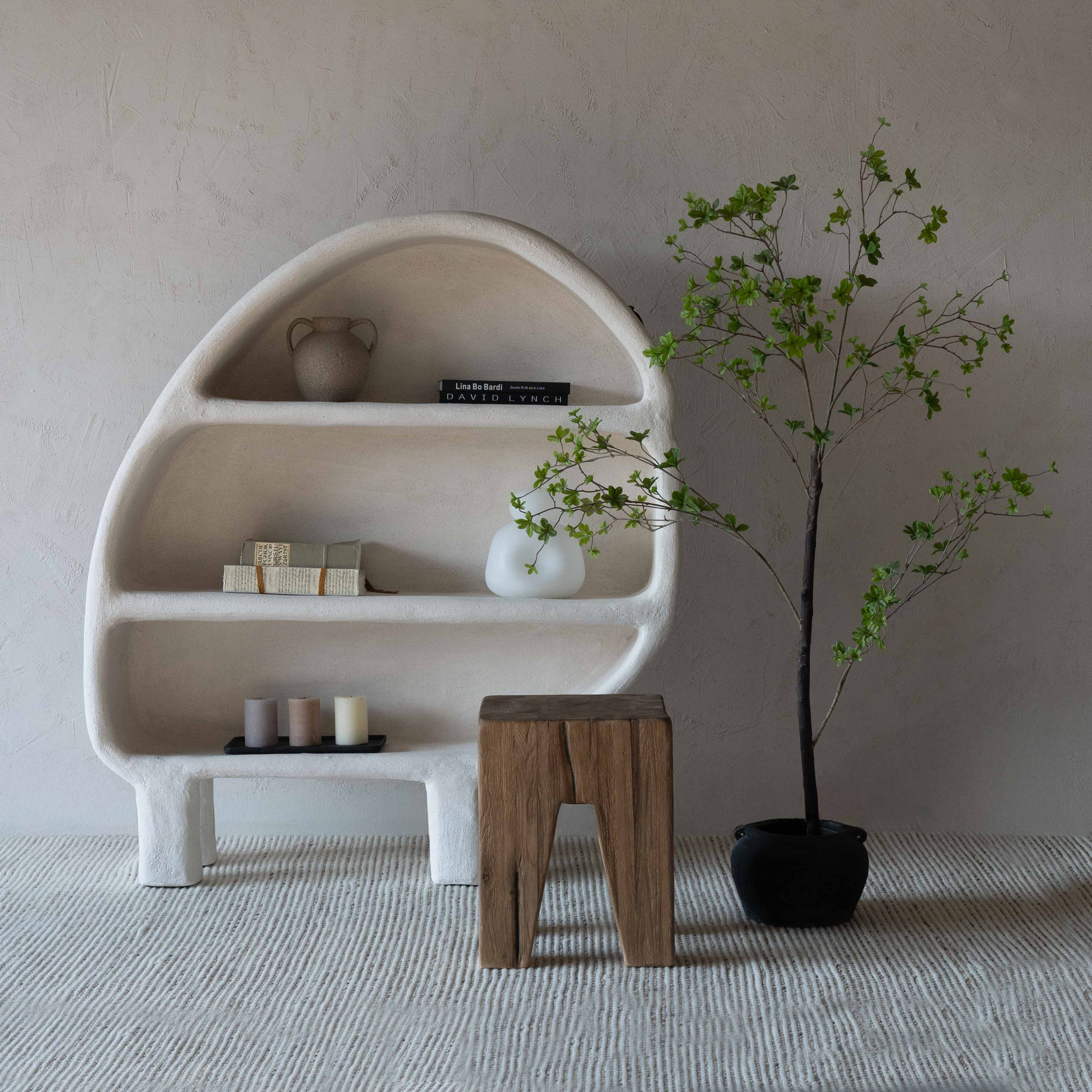 Forest seat Solid Wood Stool | Accent End Side Table - Side Table - WS Living Furniture Furniture Store in Dubai