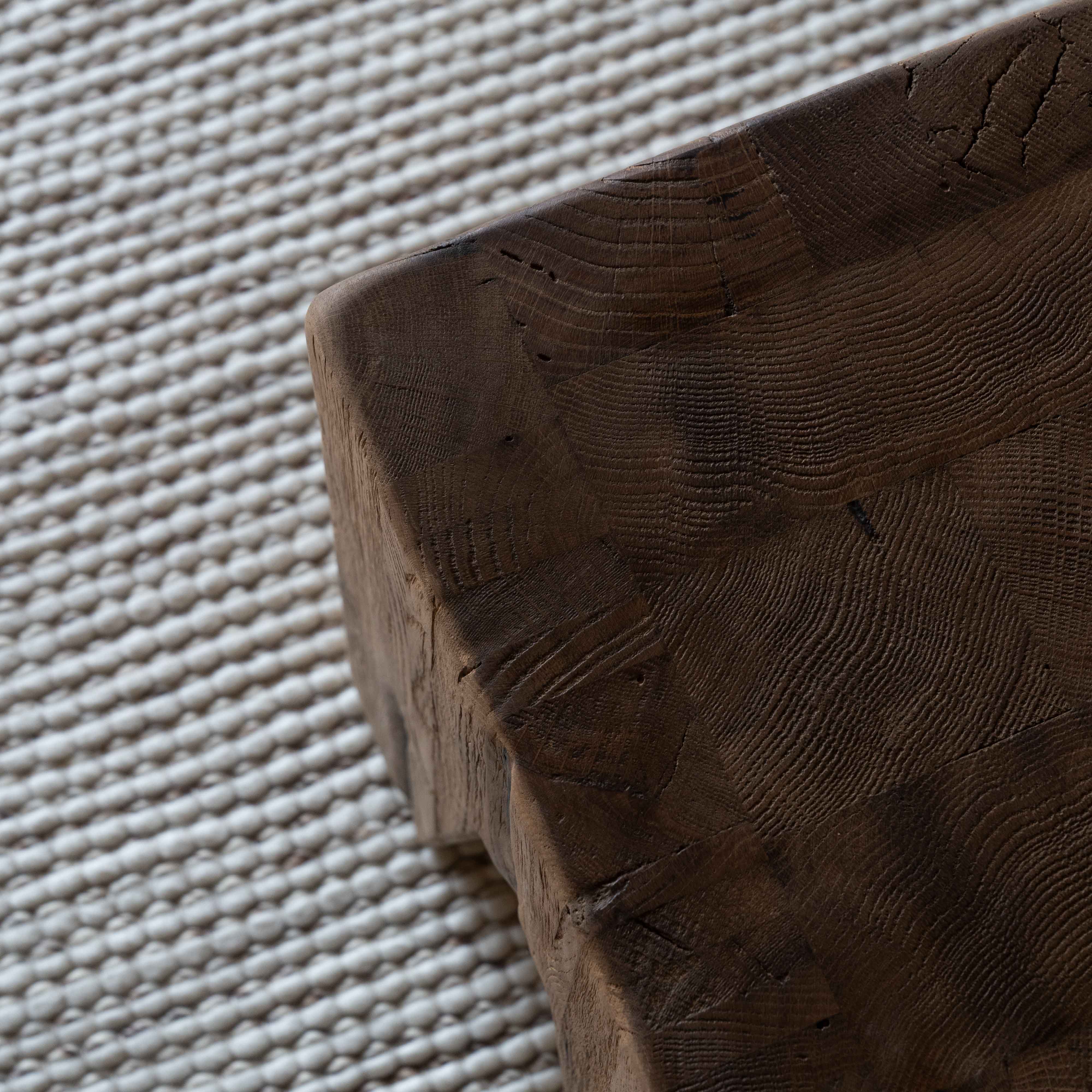 Forest seat Solid Wood Stool | Accent End Side Table - Side Table - WS Living Furniture Furniture Store in Dubai