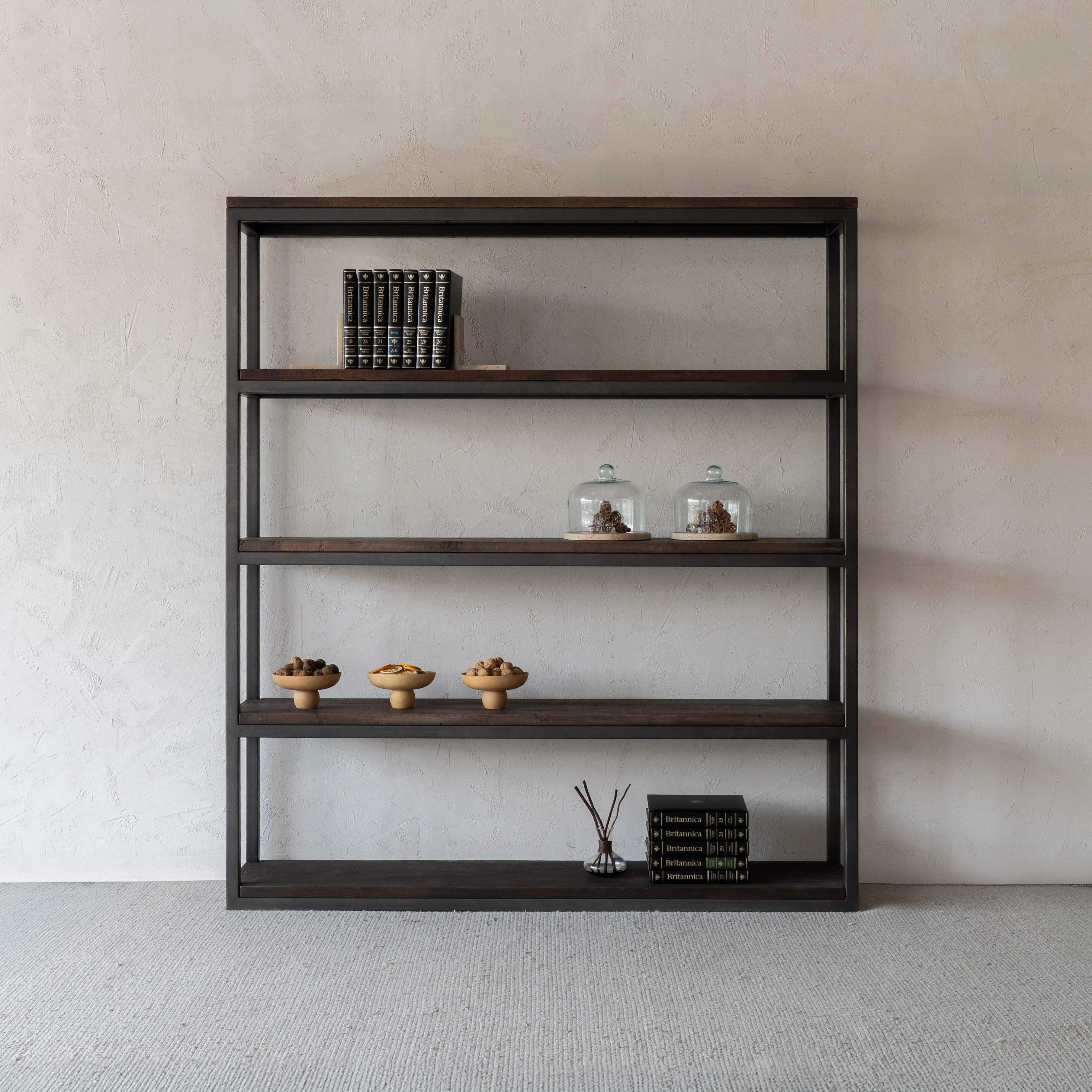 Bordeaux Grand French Style Industrial Pine Wood Book Shelf Cabinet - LARGE - Shelves - WS Living Furniture Furniture Store in Dubai