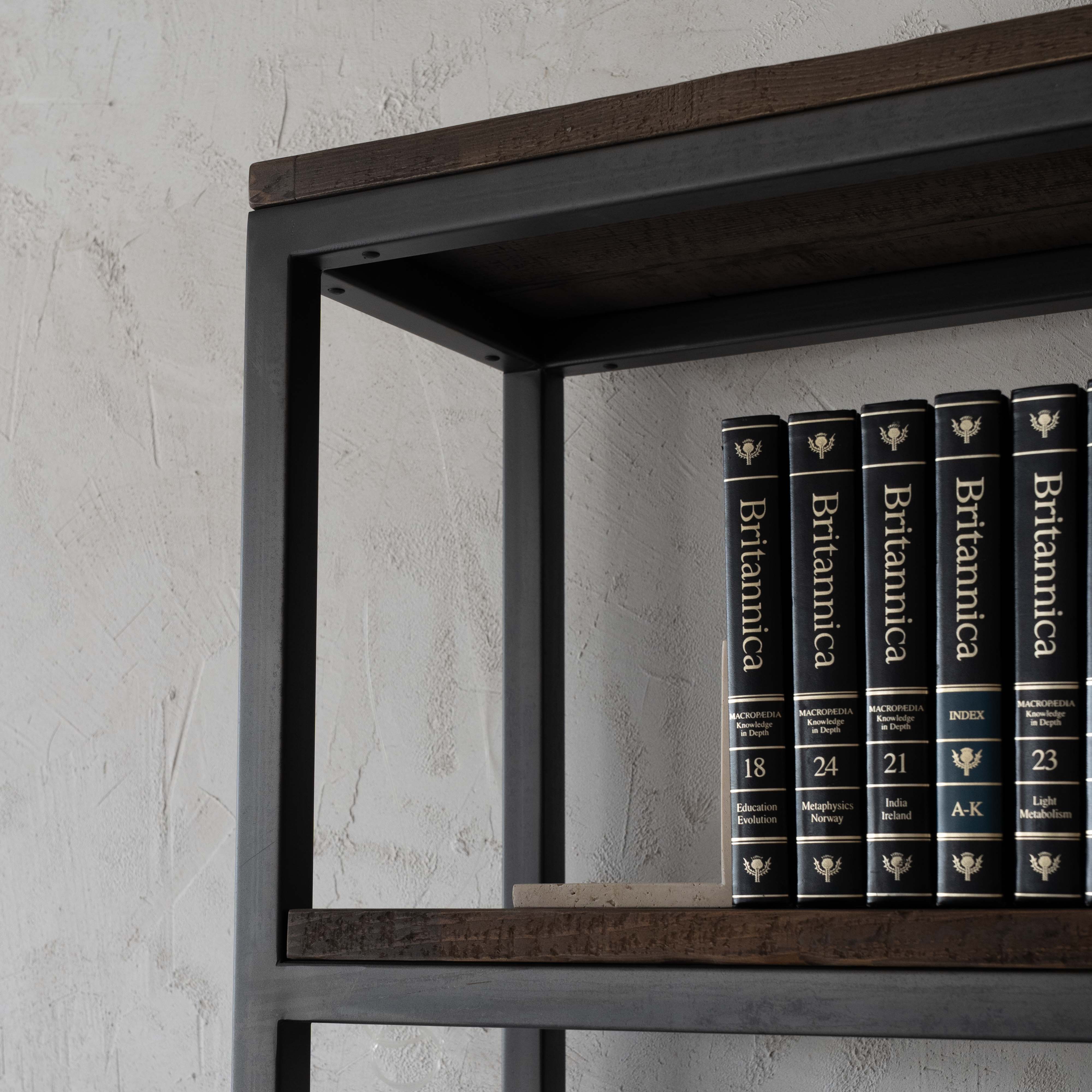 Bordeaux Grand French Style Industrial Pine Wood Bookshelf Cabinet - SMALL - Shelves - WS Living Furniture Furniture Store in Dubai