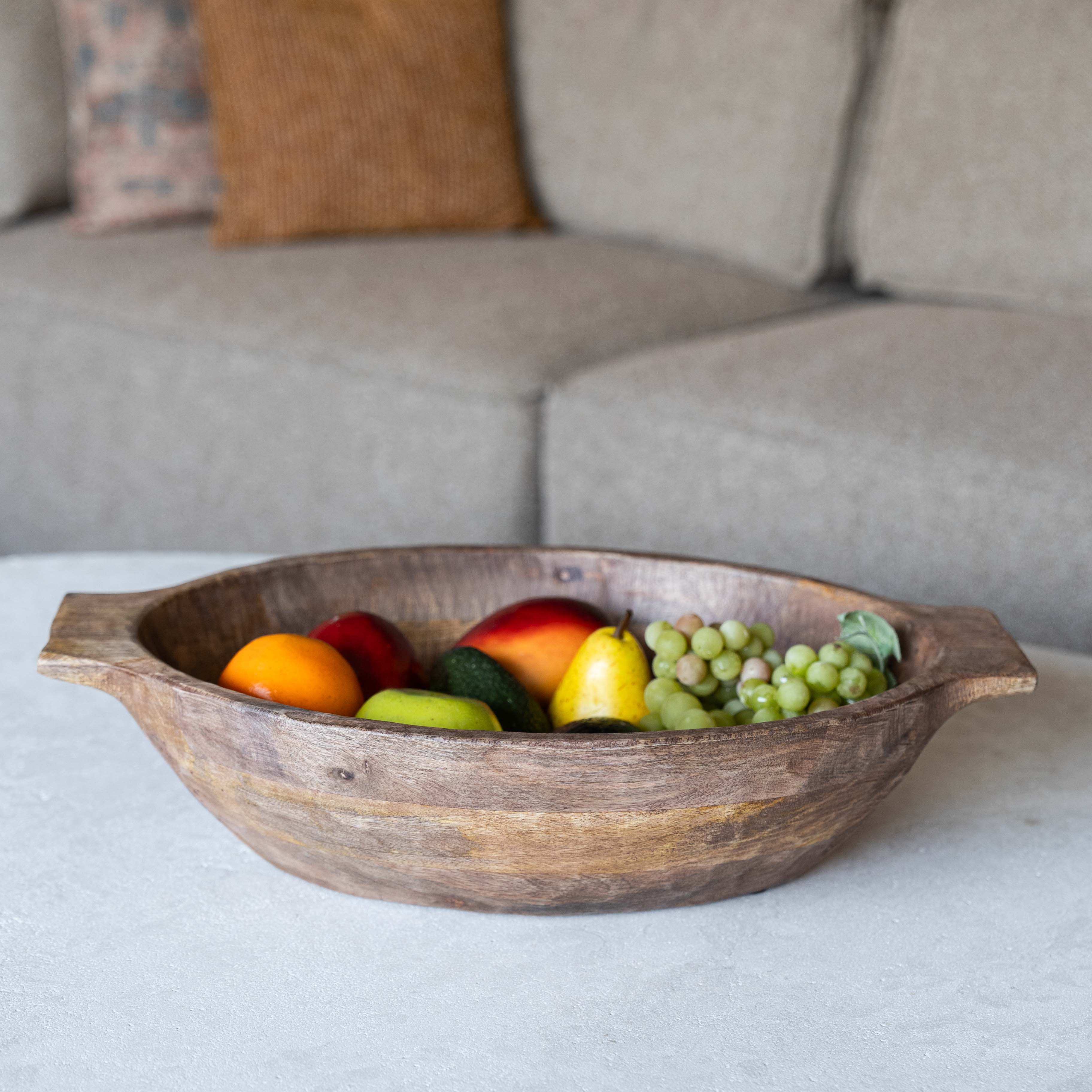 Luno Mango Wood Oval Bowl