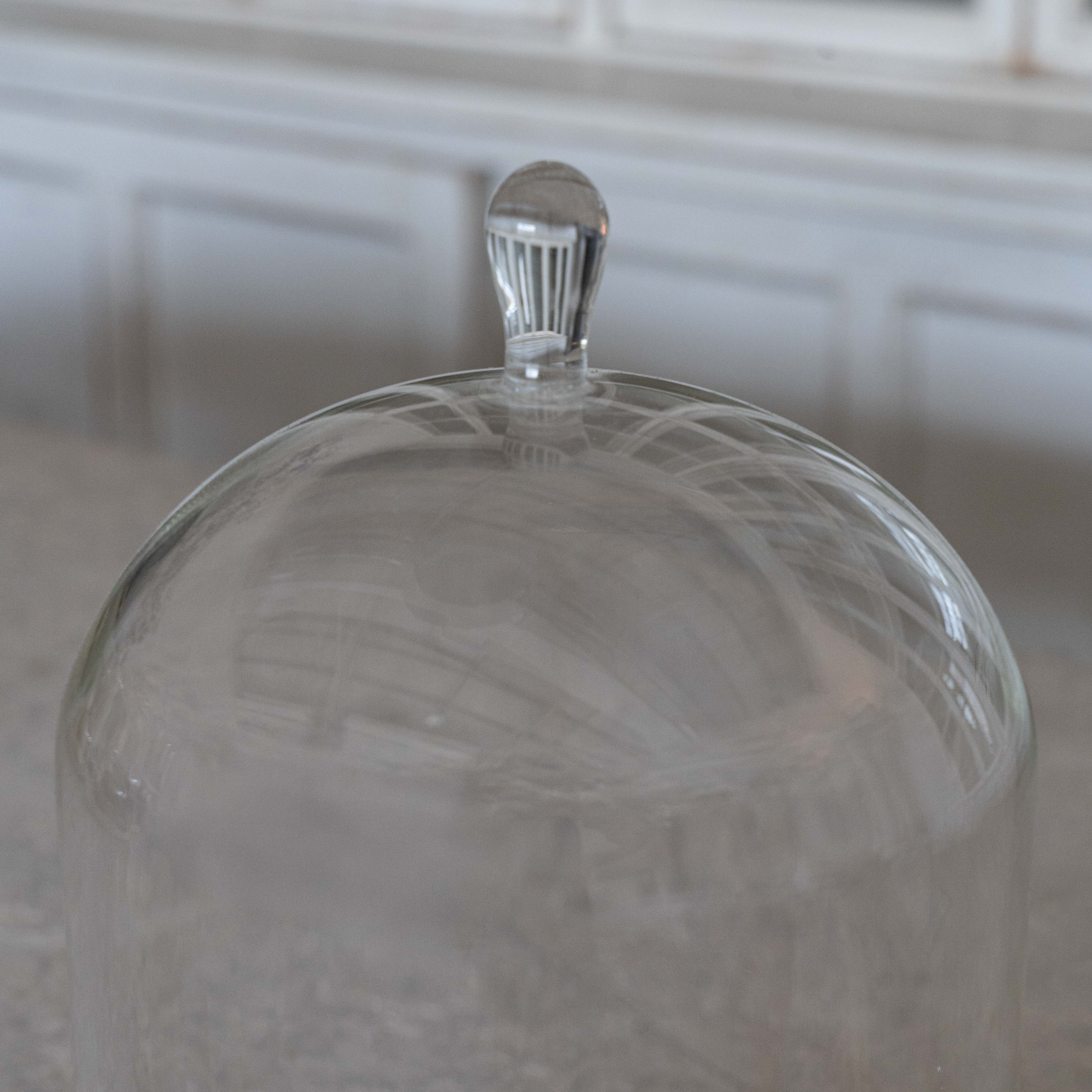 Natural Travertine Marble Serving Tray & Cake Stand With Glass Cover - Table Container - WS Living Furniture Furniture Store in Dubai