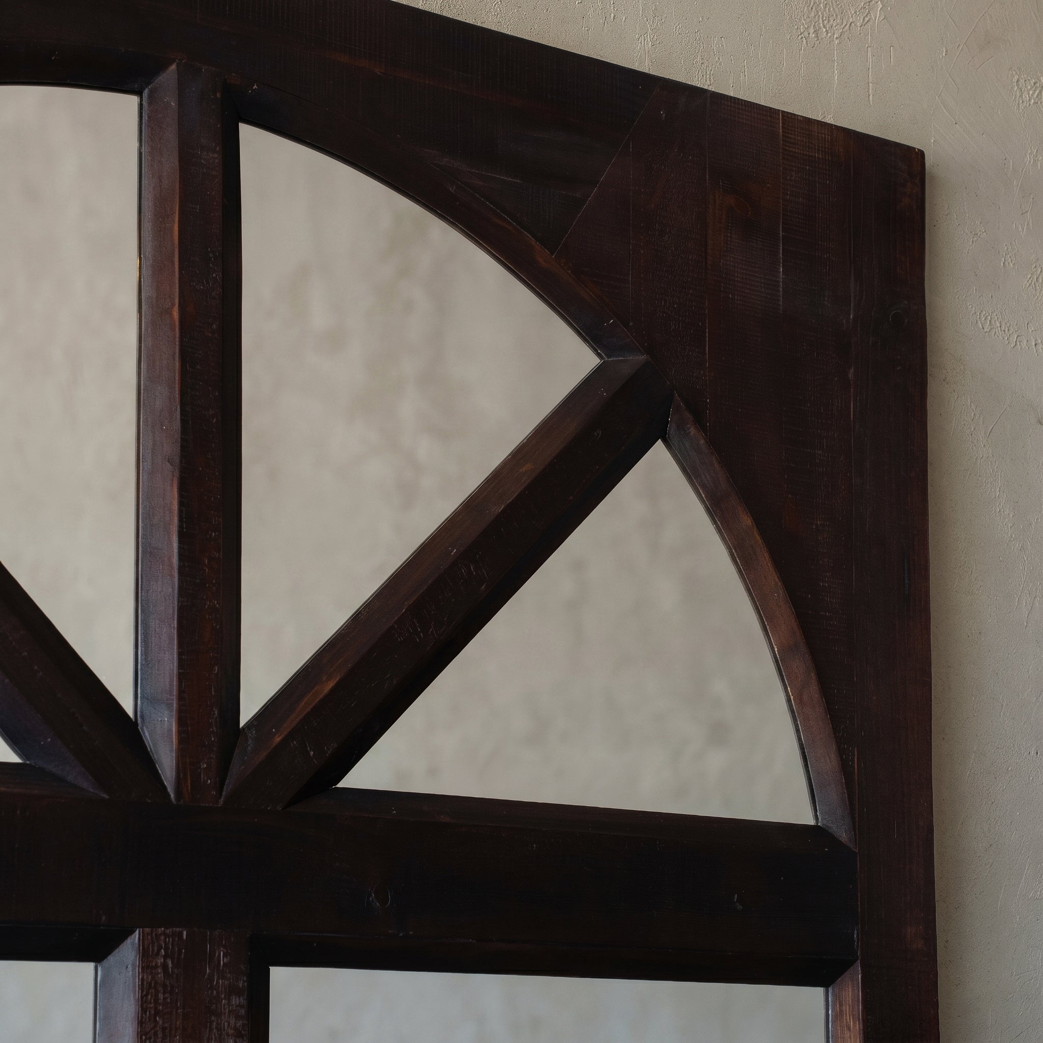Glow Solid Wood Full Length Floor Mirror - DARK WALNUT