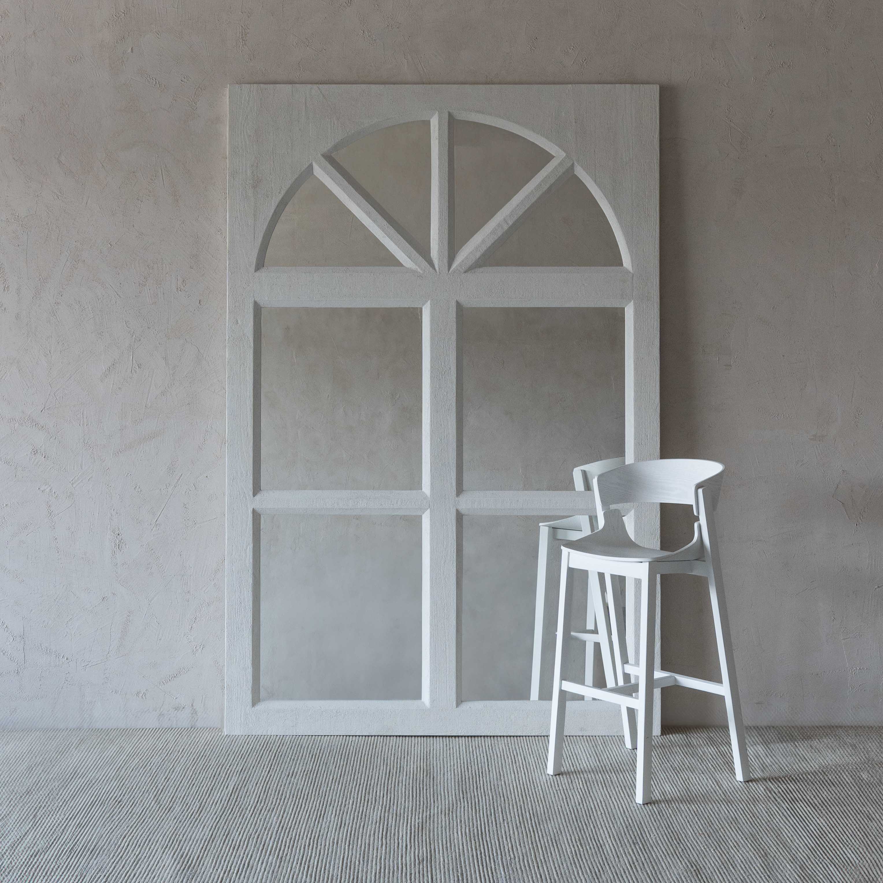 Glow White Solid Wood Floor Mirror - Floor Mirror - WS Living Furniture Furniture Store in Dubai