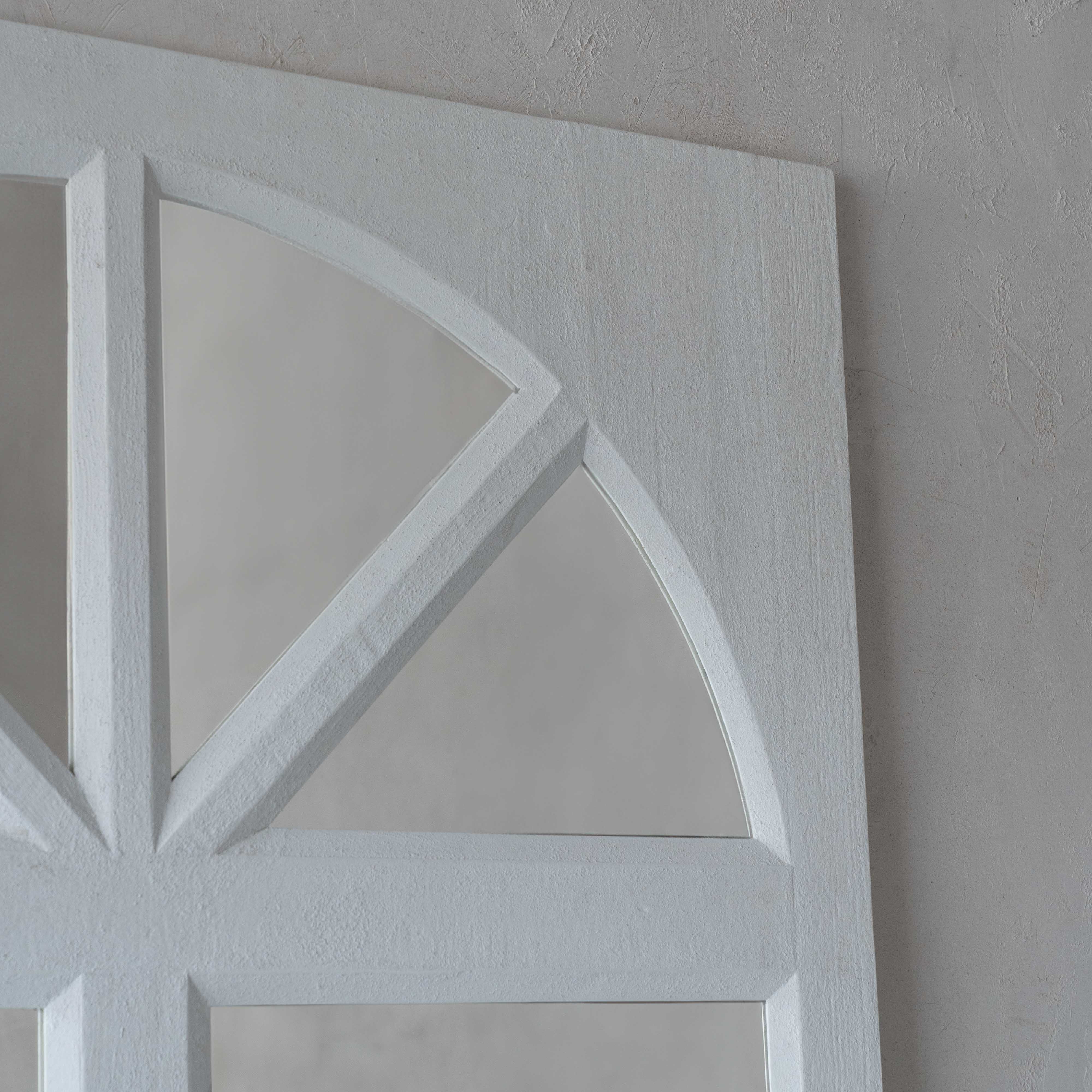 Glow White Solid Wood Floor Mirror - Floor Mirror - WS Living Furniture Furniture Store in Dubai