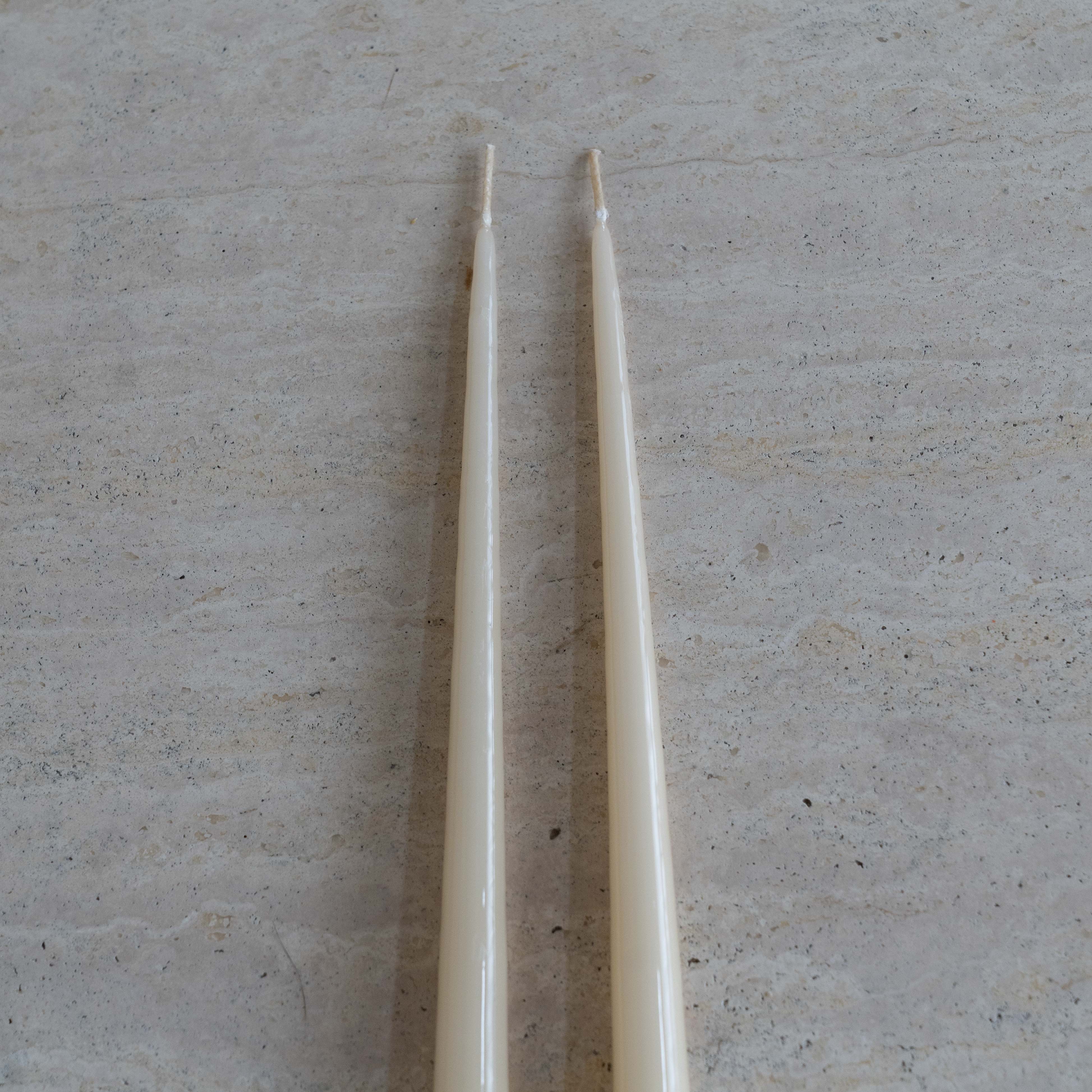 Glow Mist Tapered Candle - Off White