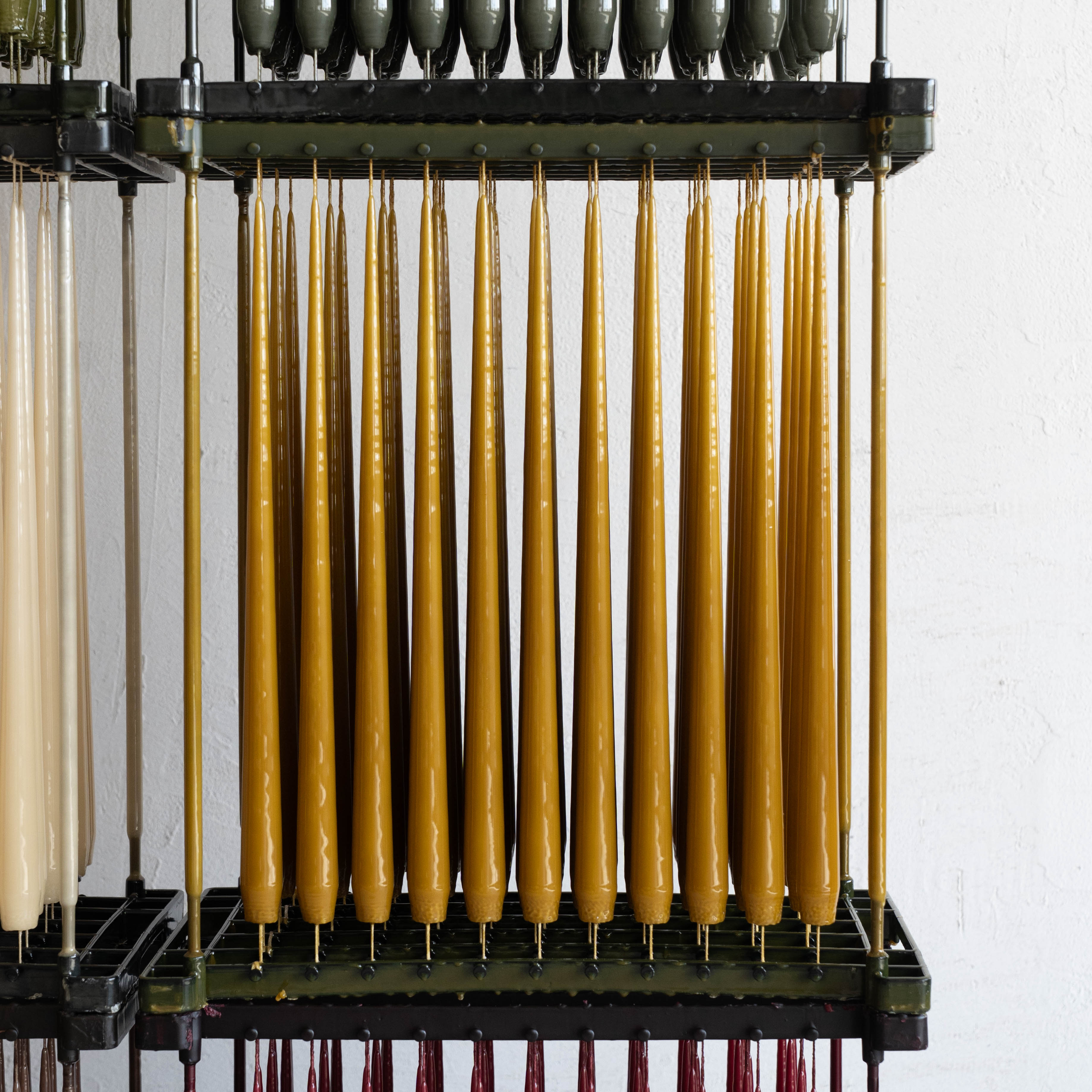 Glow Mist Tapered Candle - Sand Beige