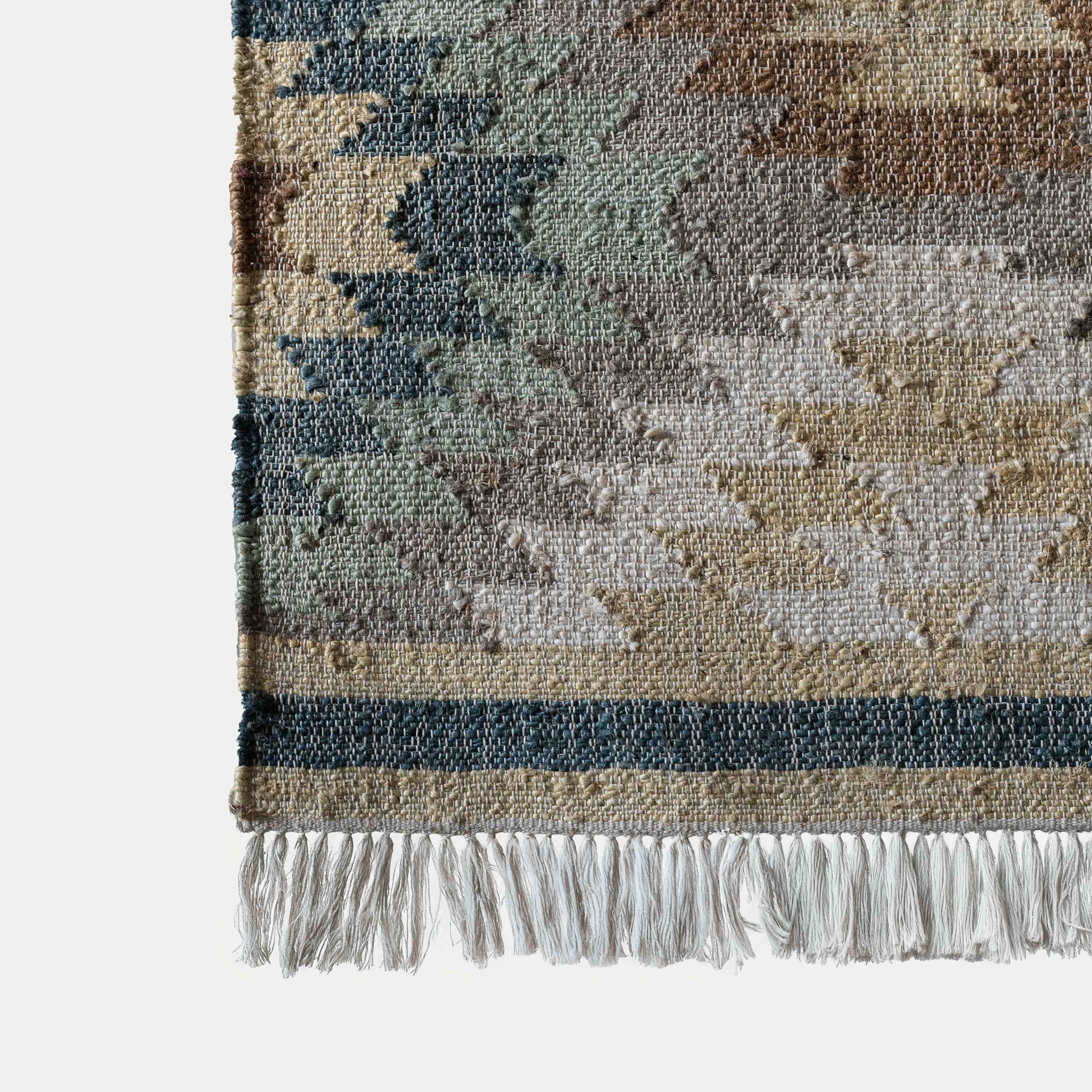 Jute Panja Rug (TLR0038) TEAL Handcrafted Wool Rug - Rugs - WS Living Furniture Furniture Store in Dubai