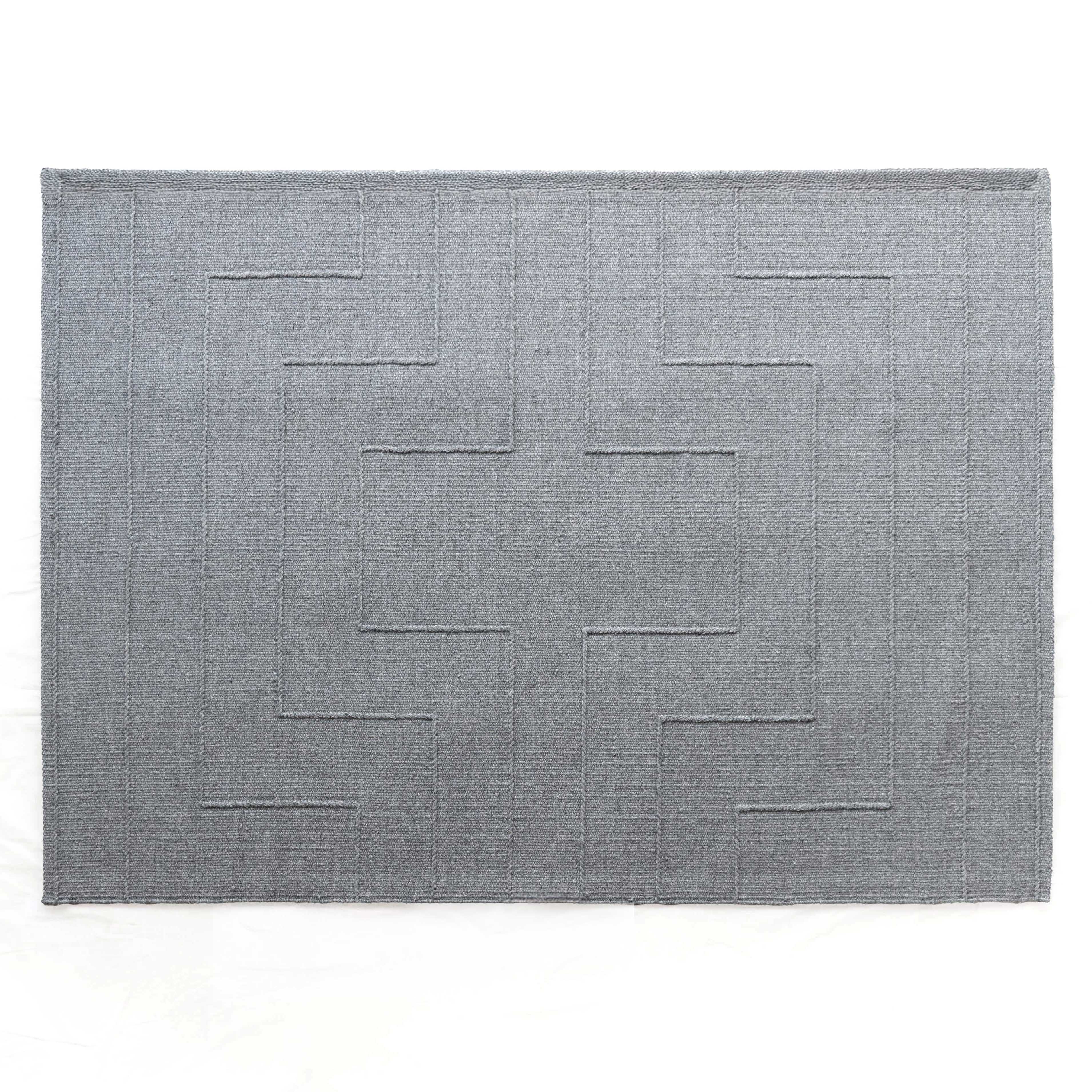سجادة هاربور فيو المصنوعة يدوياً من الصوف الرمادي