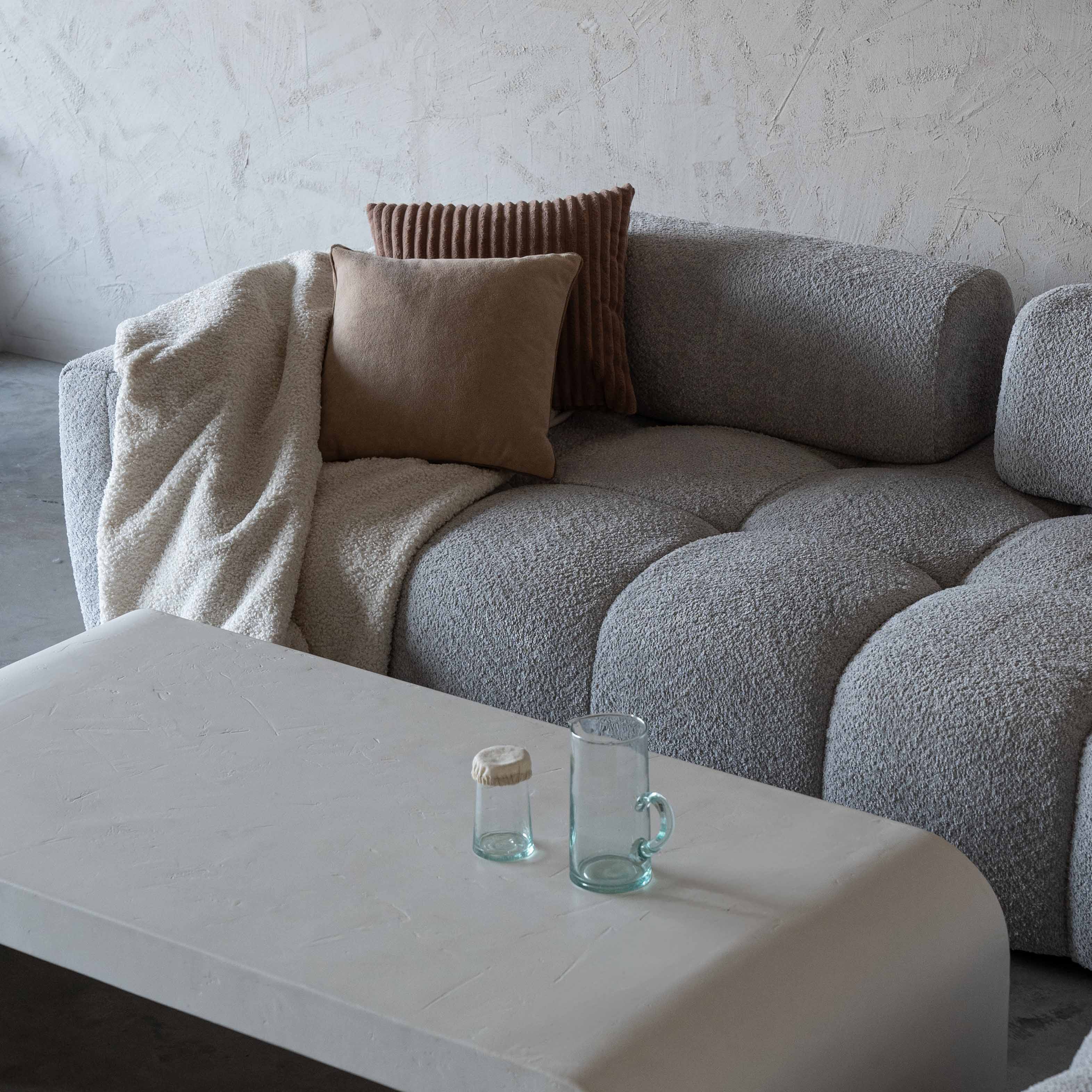 Harmony Light Grey Modern Corner & L Shape | Extendable Sofa - Sofas - WS Living Furniture Furniture Store in Dubai