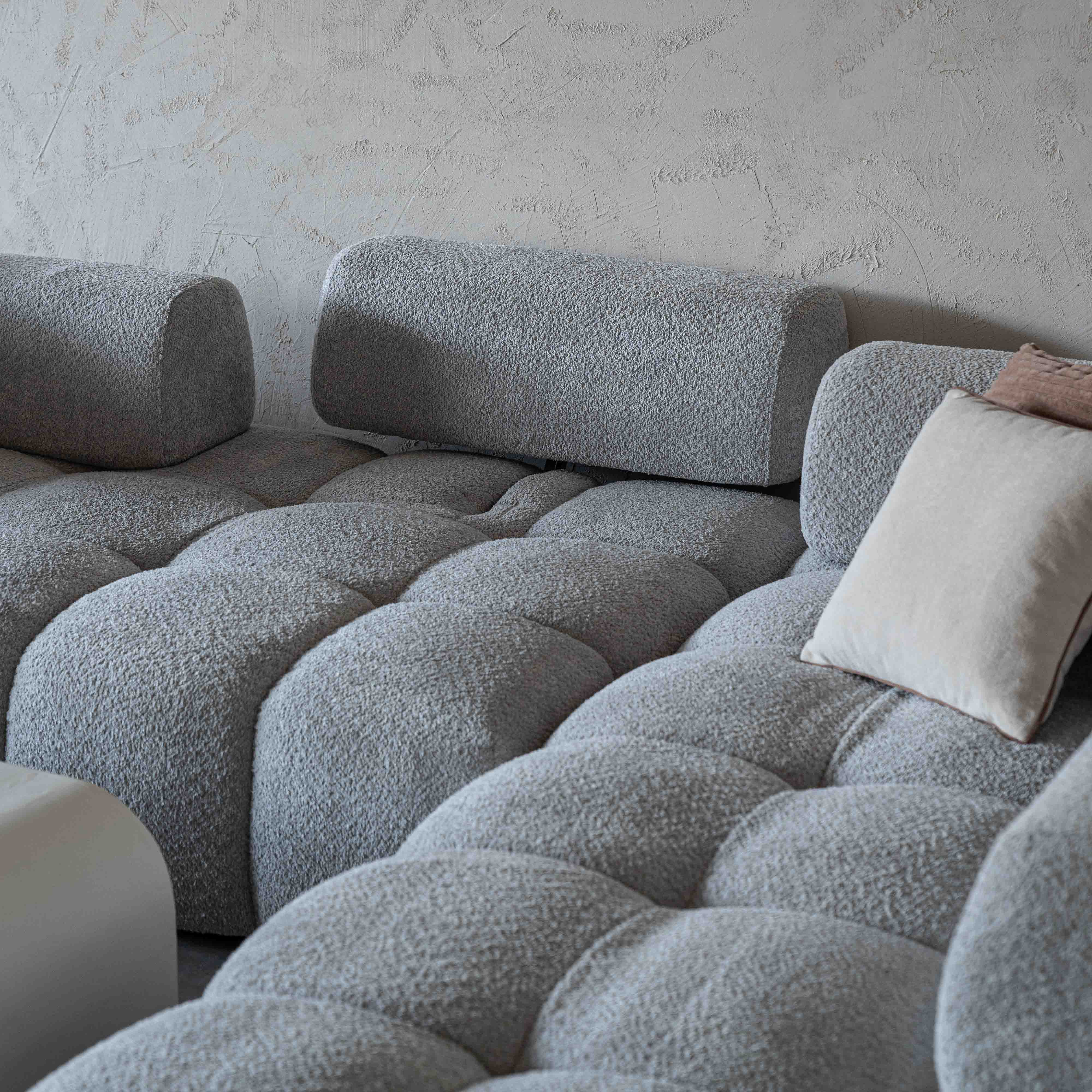 Harmony Light Grey Modern Corner & L Shape | Extendable Sofa - Sofas - WS Living Furniture Furniture Store in Dubai