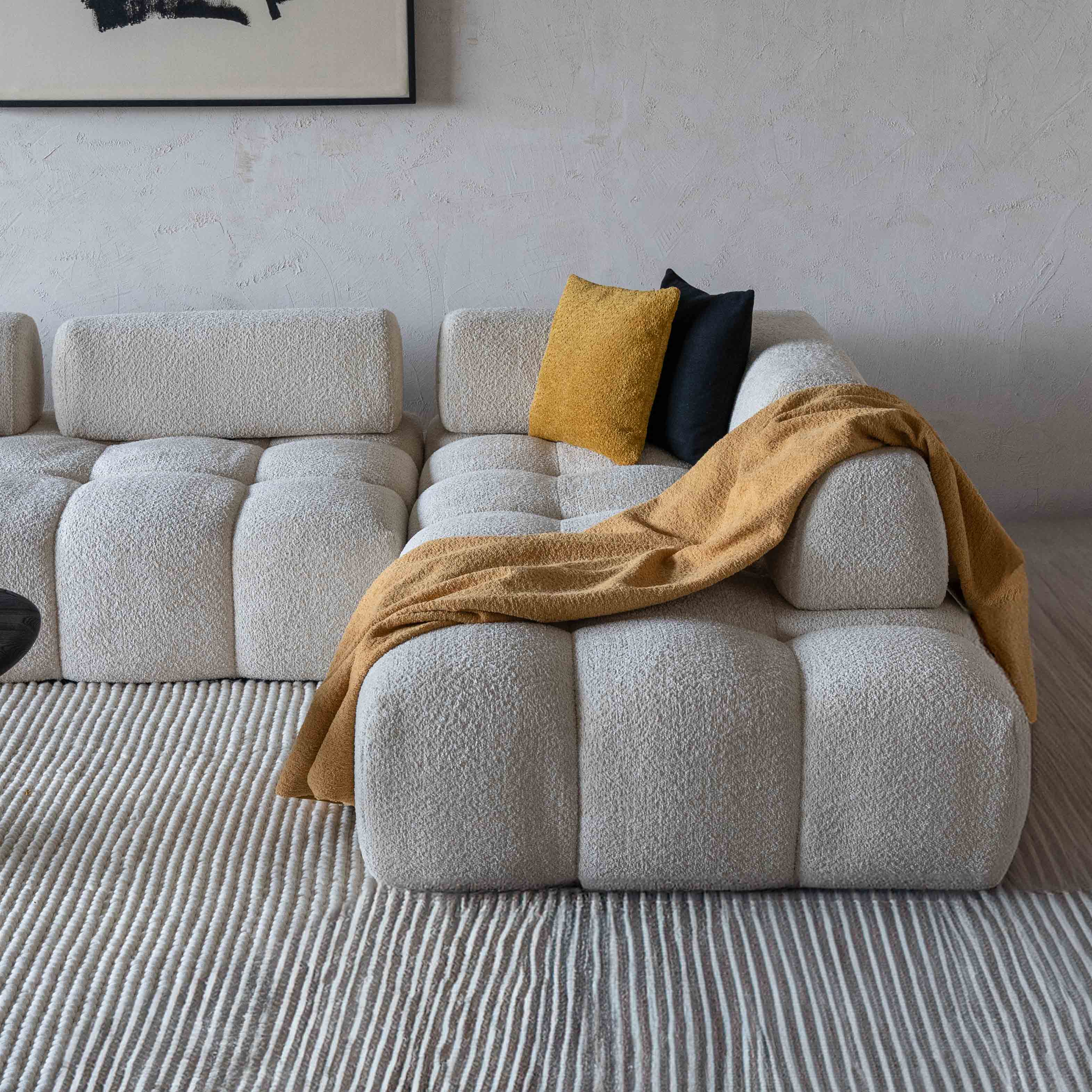 Harmony Modern White Corner & L Shape | Extendable Sofa - Sofas - WS Living Furniture Furniture Store in Dubai