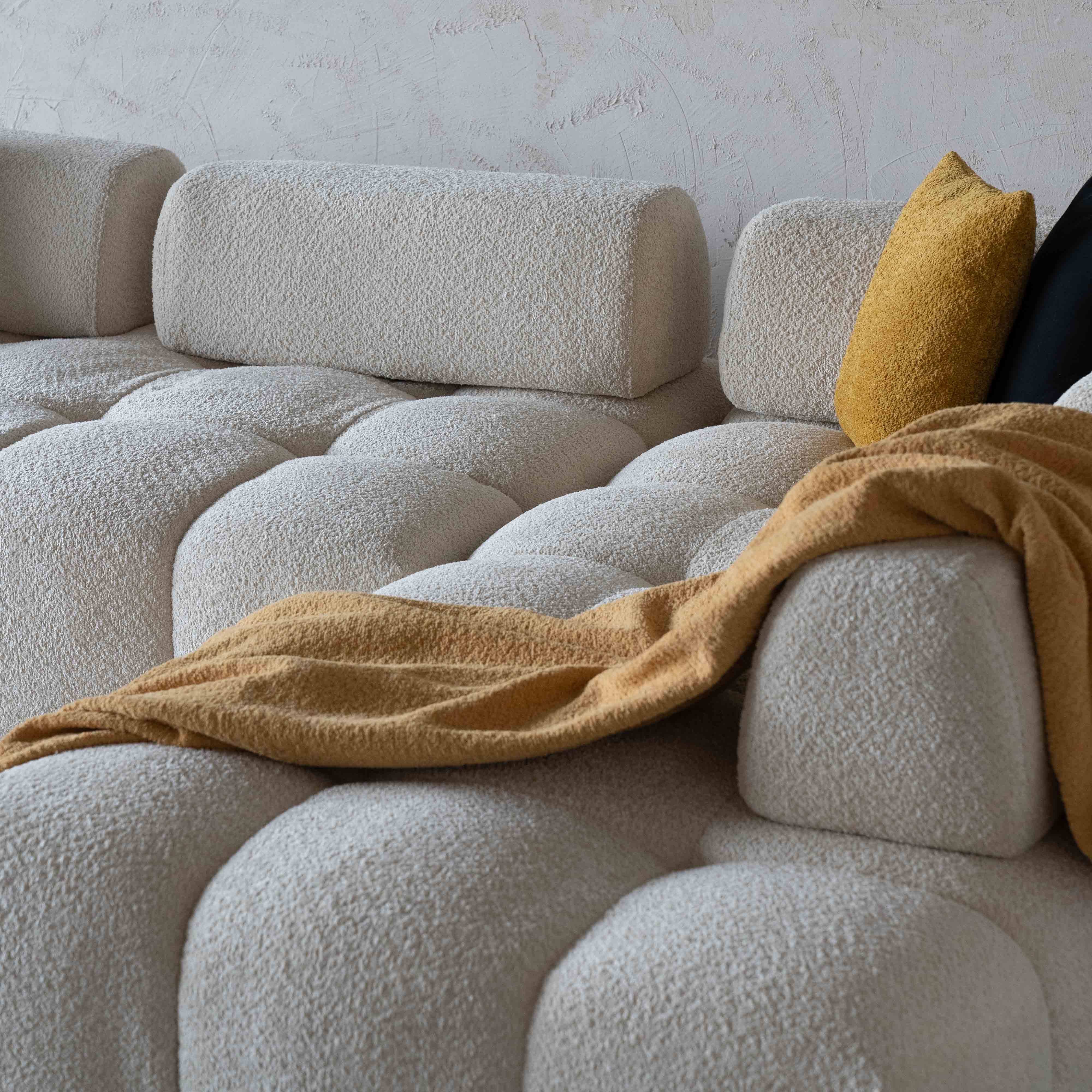 Harmony Modern White Corner & L Shape | Extendable Sofa - Sofas - WS Living Furniture Furniture Store in Dubai