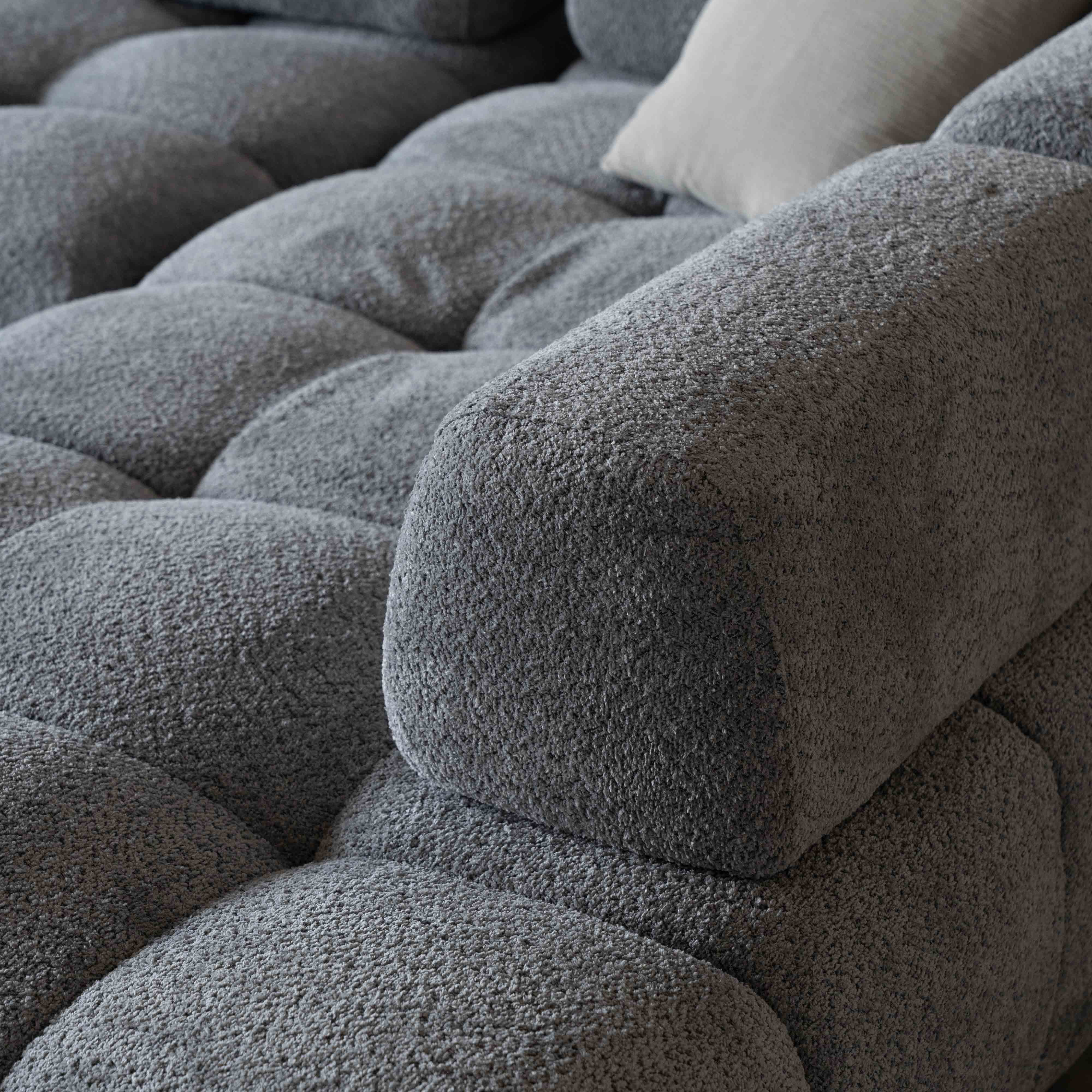 Harmony Mid Grey Modern Corner & L Shape | Extendable Sofa - Sofas - WS Living - UAE Modern Home Furniture Stores in Dubai