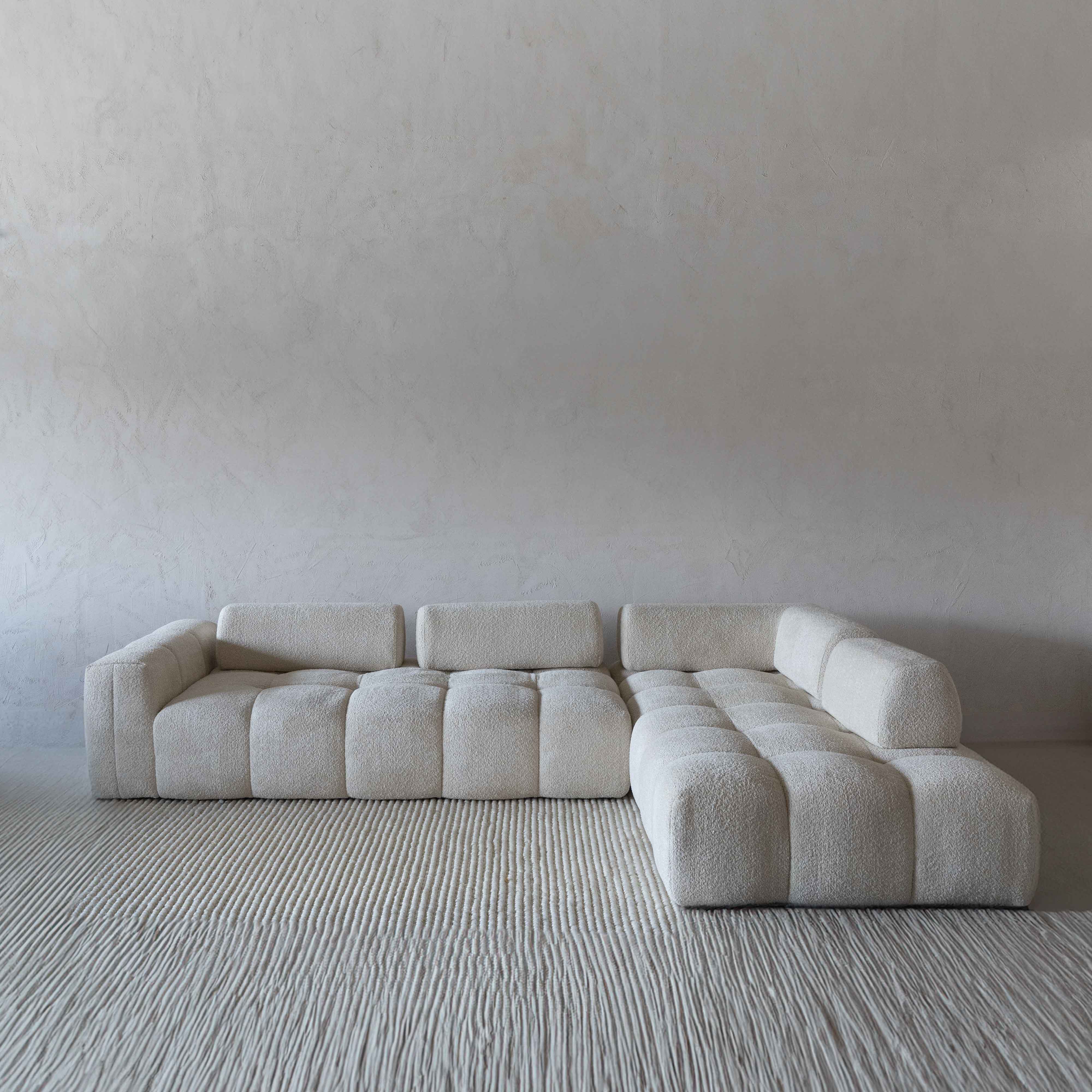 Harmony Modern White Corner & L Shape | Extendable Sofa - Sofas - WS Living Furniture Furniture Store in Dubai