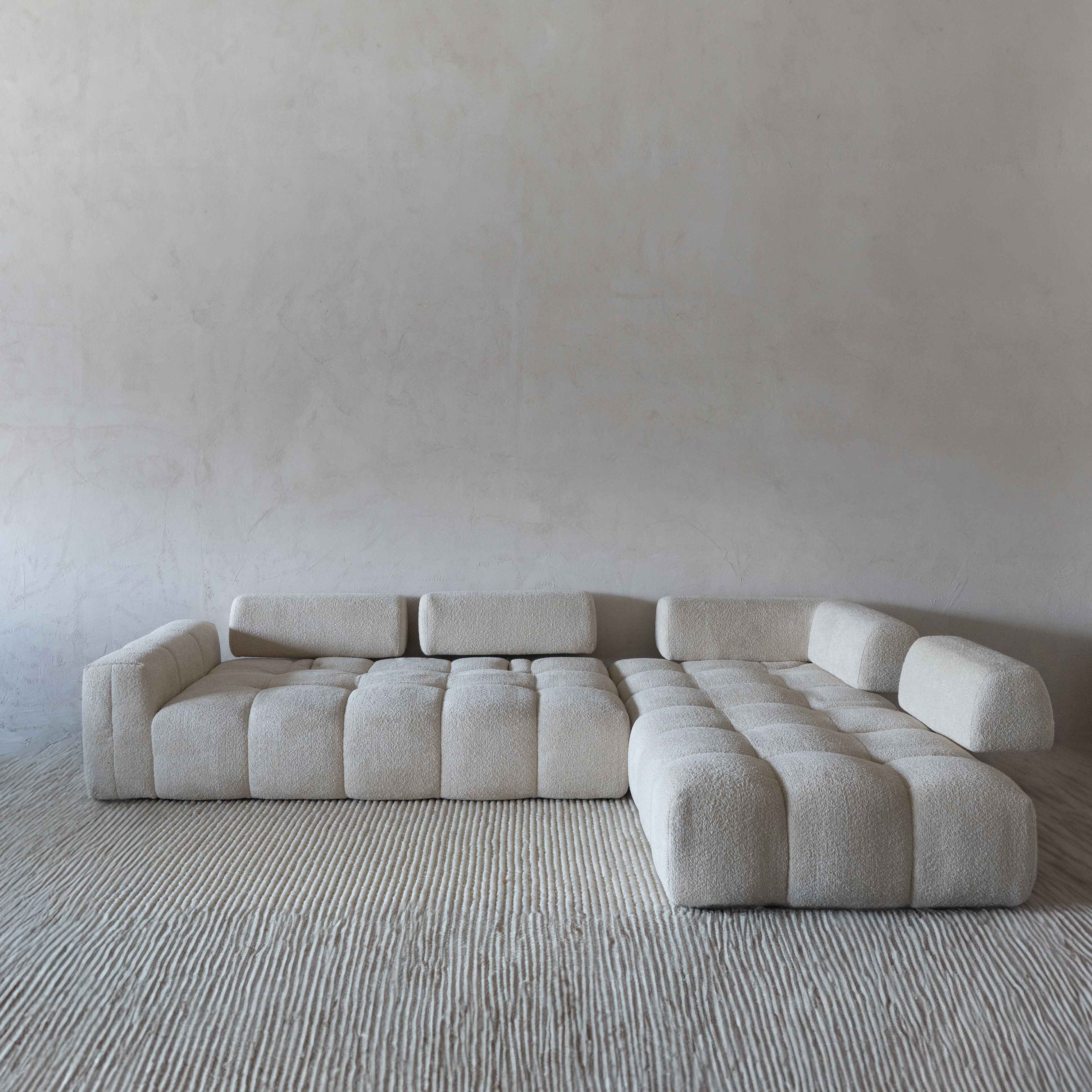 Harmony Modern White Corner & L Shape | Extendable Sofa - Sofas - WS Living Furniture Furniture Store in Dubai
