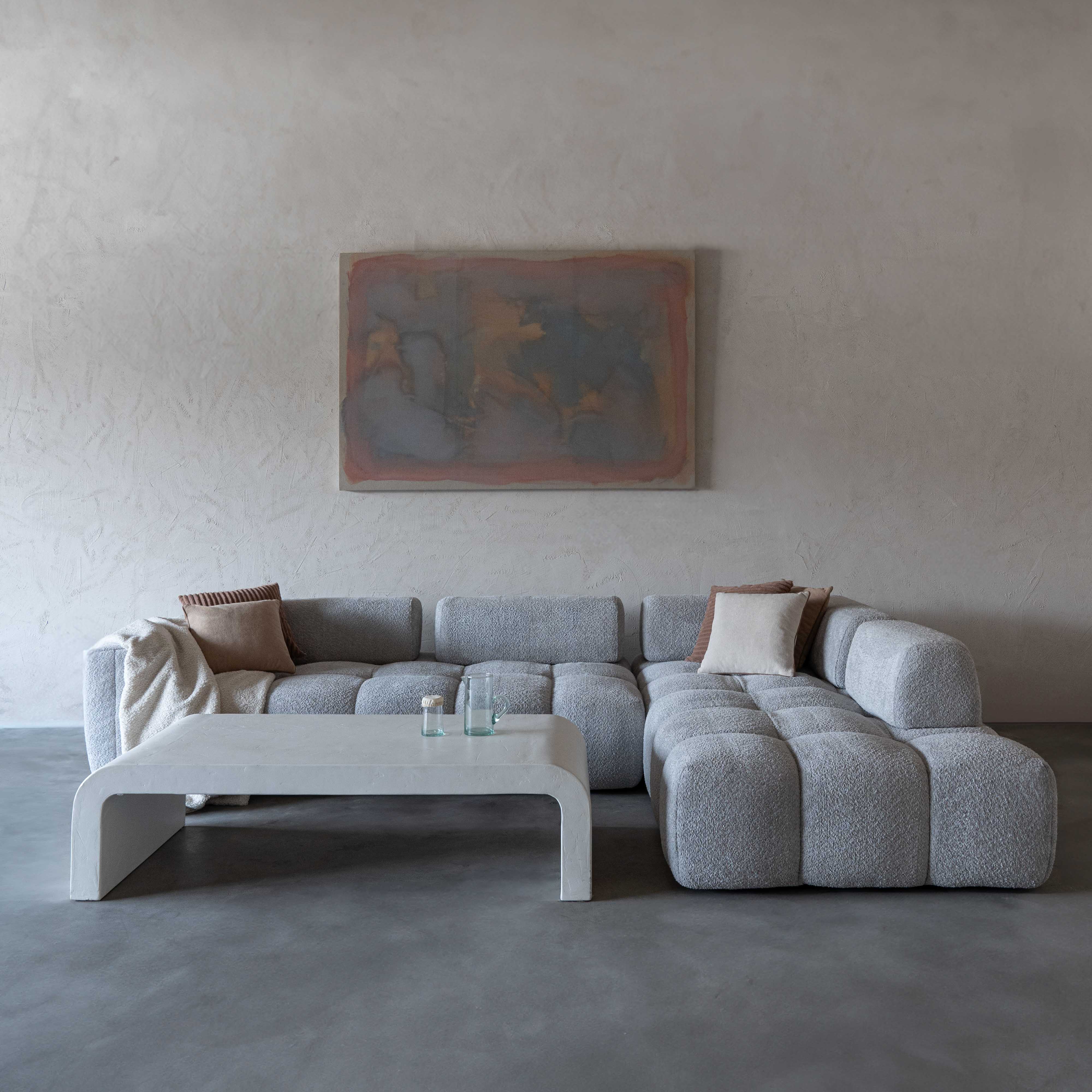Harmony Light Grey Modern Corner & L Shape | Extendable Sofa - Sofas - WS Living Furniture Furniture Store in Dubai
