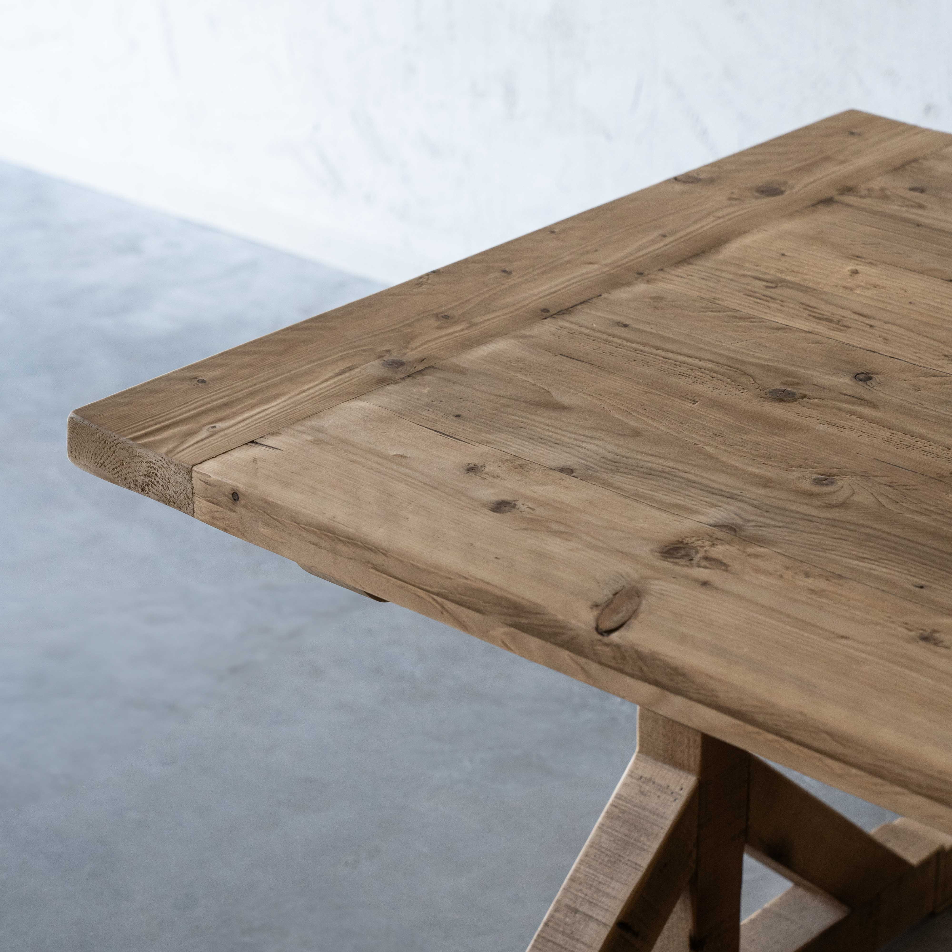Harry Rectangle Pine Wood Dining Table - Dining Table - WS Living - UAE Modern Home Furniture Stores in Dubai