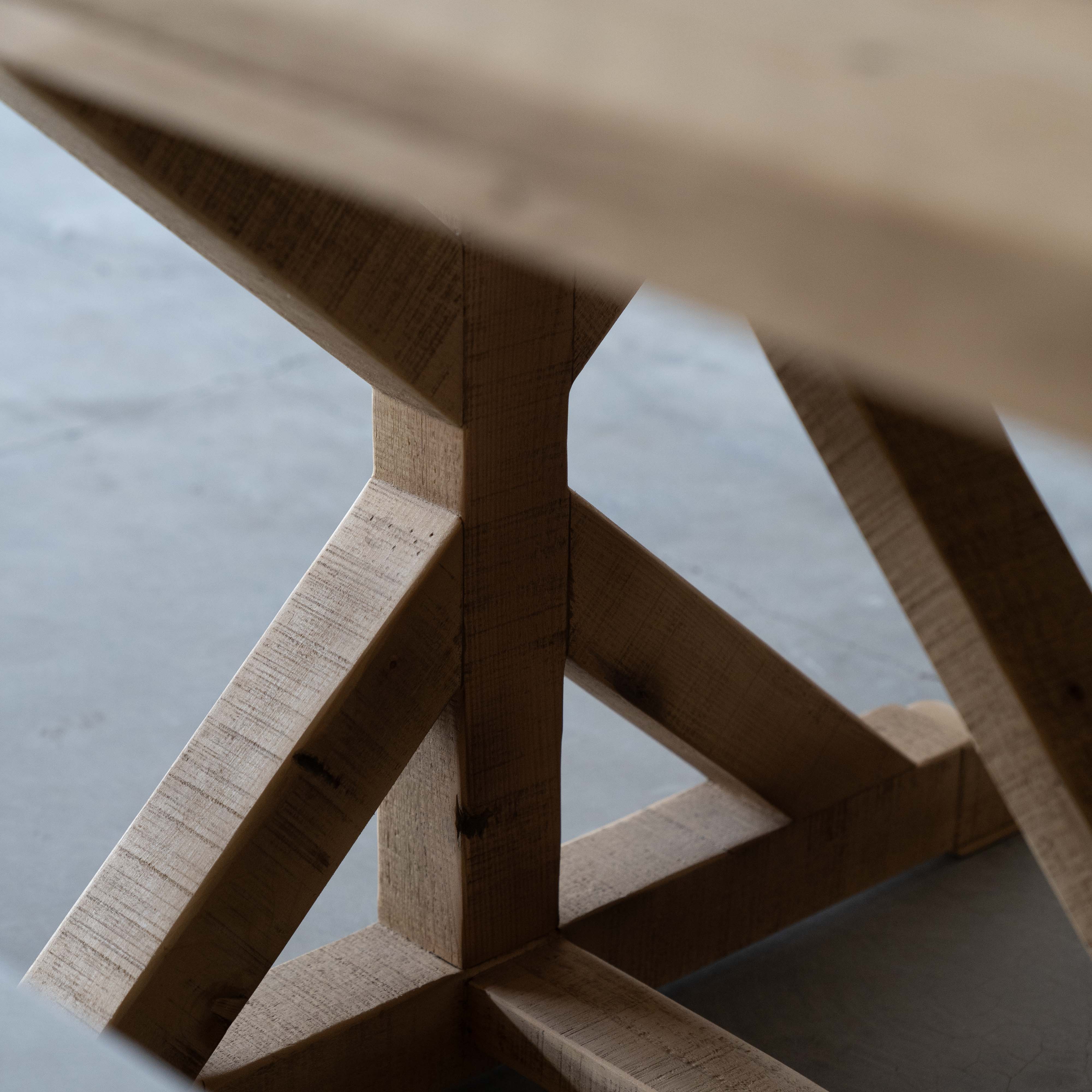 Harry Rectangle Pine Wood Dining Table - Dining Table - WS Living - UAE Modern Home Furniture Stores in Dubai