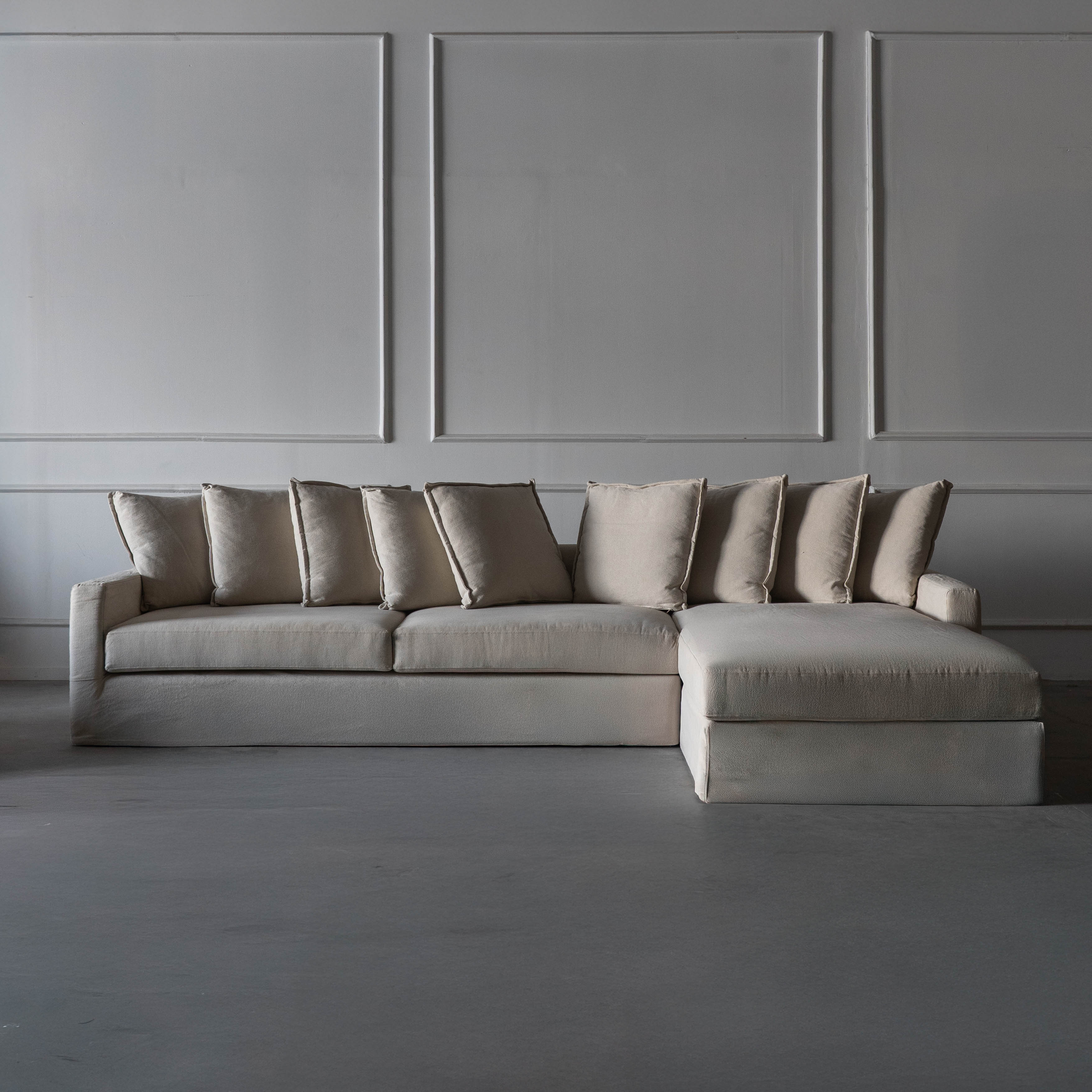 Havana Beige Modern L Shape Sofa - R - Sofas - WS Living Furniture Furniture Store in Dubai